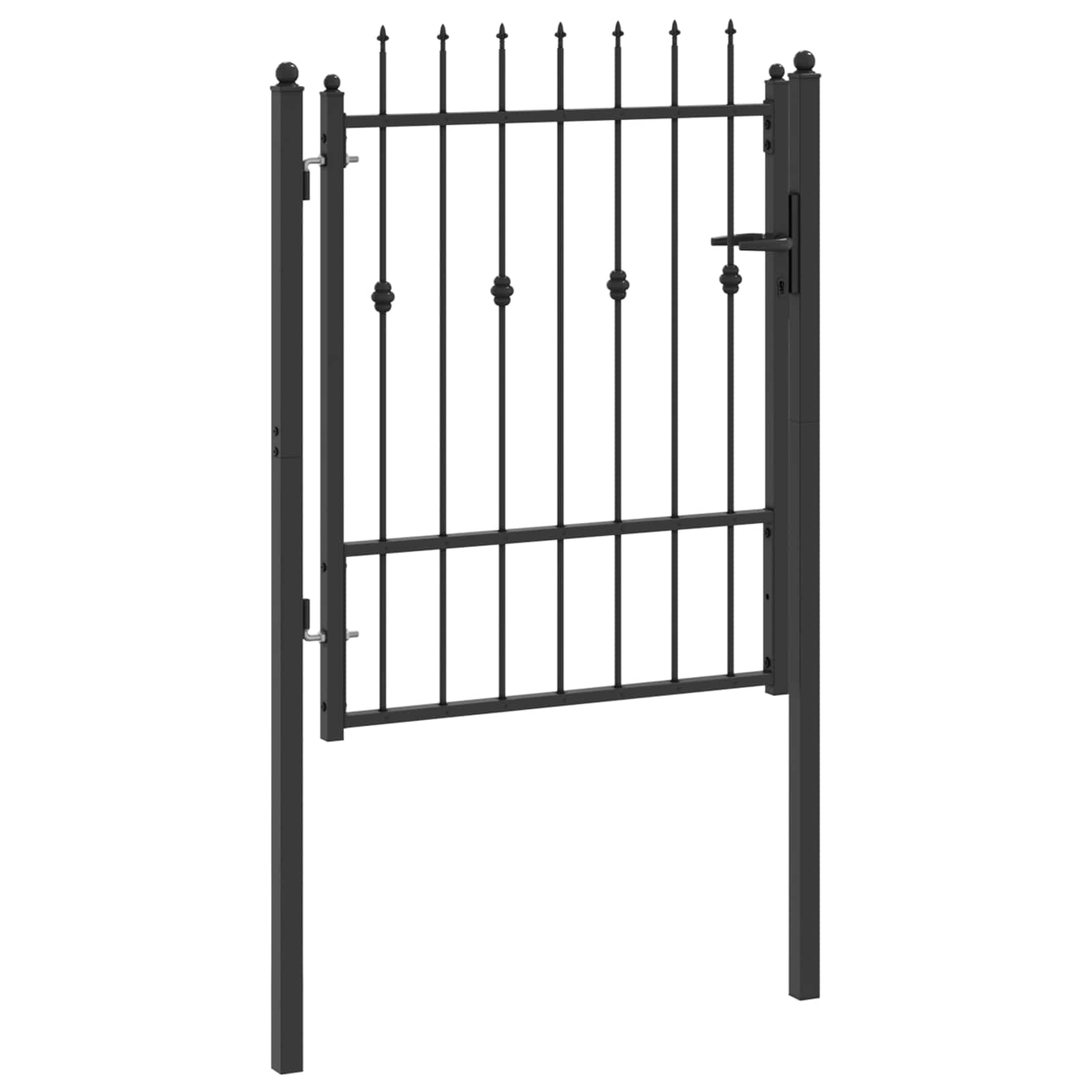 Zauntor HORST 100 x 75 cm Metall Schwarz Abschließbar