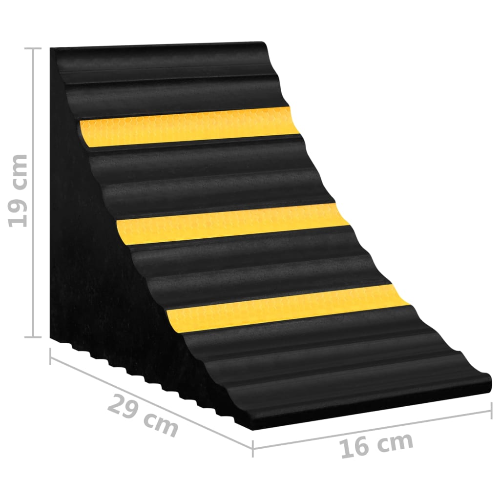 Unterlegkeile 4 Stk. 16x9x9 cm Gummi