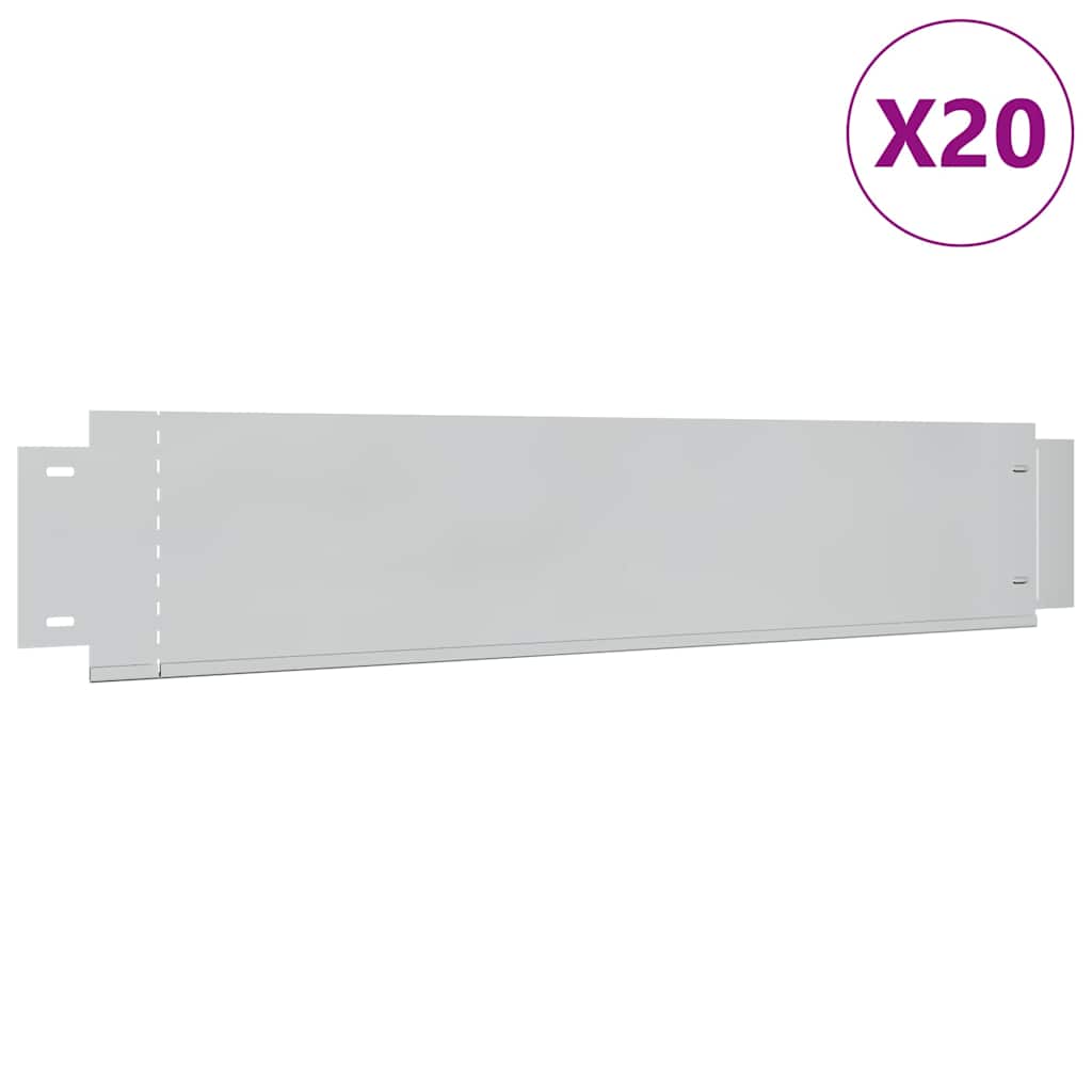 Flexible Rasenkante 5-er Set Verzinkter Stahl 100x14 cm