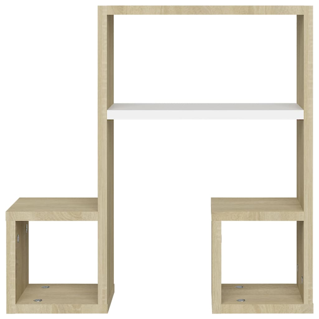Wandregale 2 Stk. Weiß 50x15x50 cm Holzwerkstoff