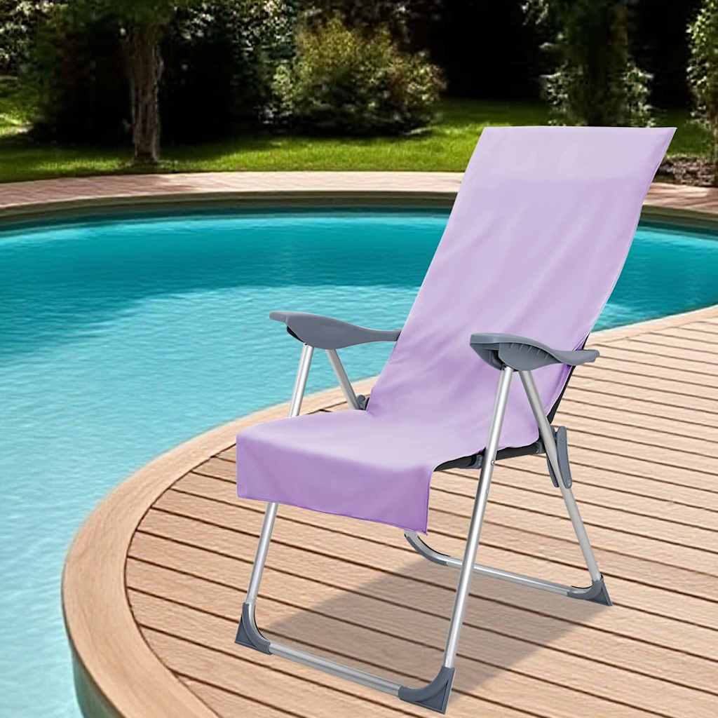 Außenstuhl Handtücher 2 pcs Schwarz 130 x 60 cm
