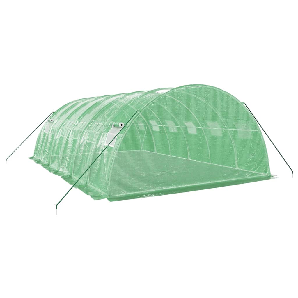 Gewächshaus mit Stahlrahmen Grün 8 m² 4x2x2 m