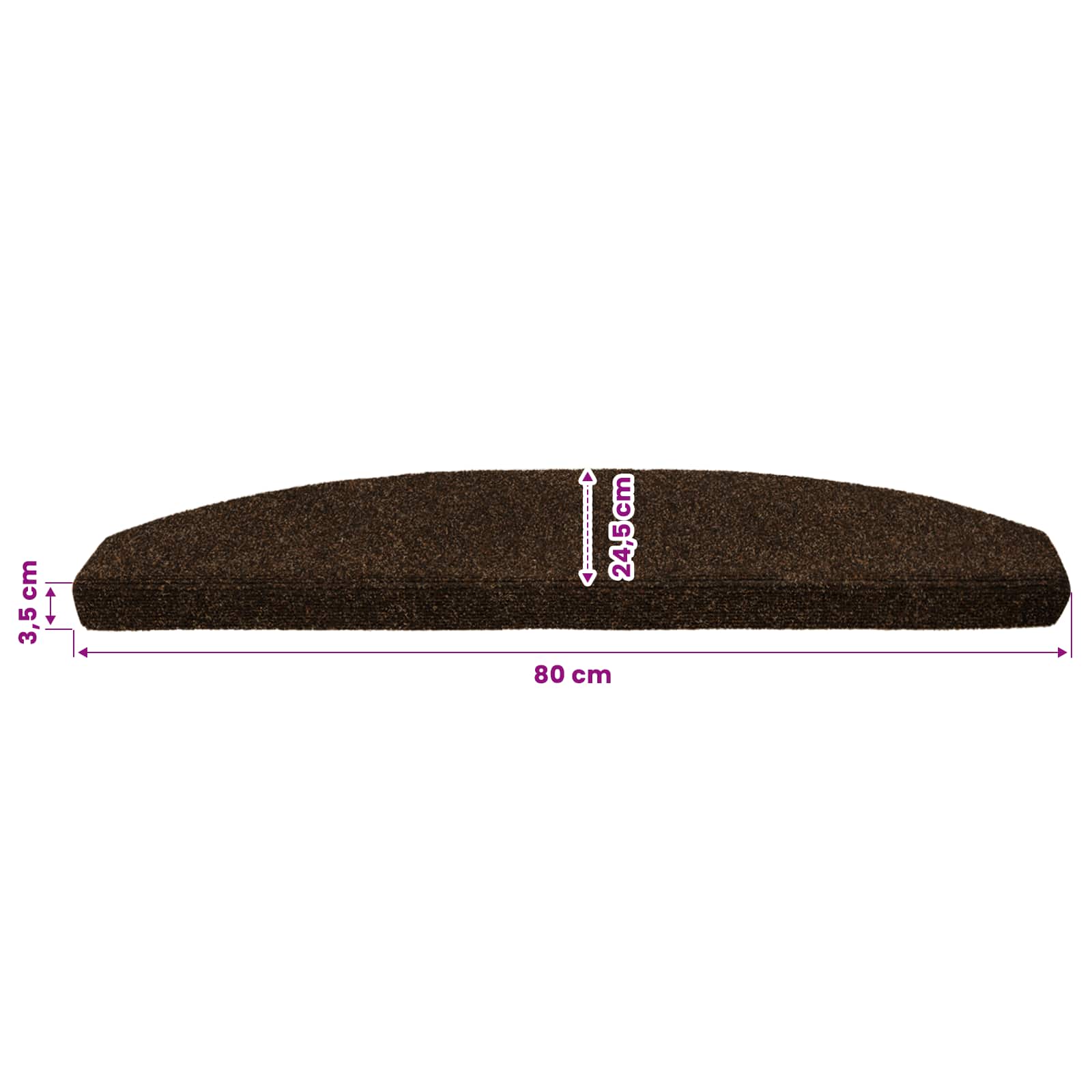 Selbstklebende Treppenschoner 15 pcs Beige 80 x 24,5 x 3,5 cm