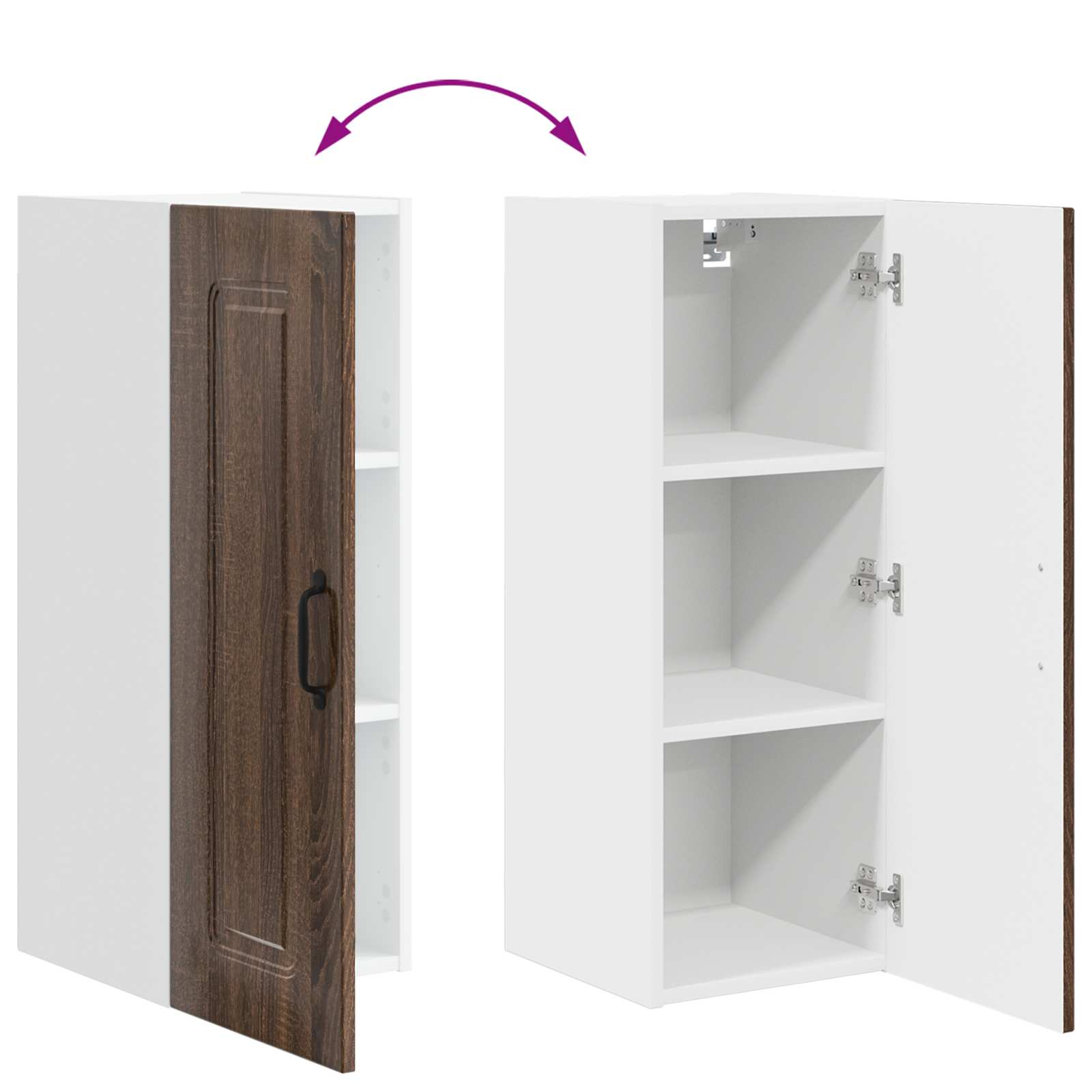 Herdumbauschränke 2 Stk. Kalmar Weiß Holzwerkstoff