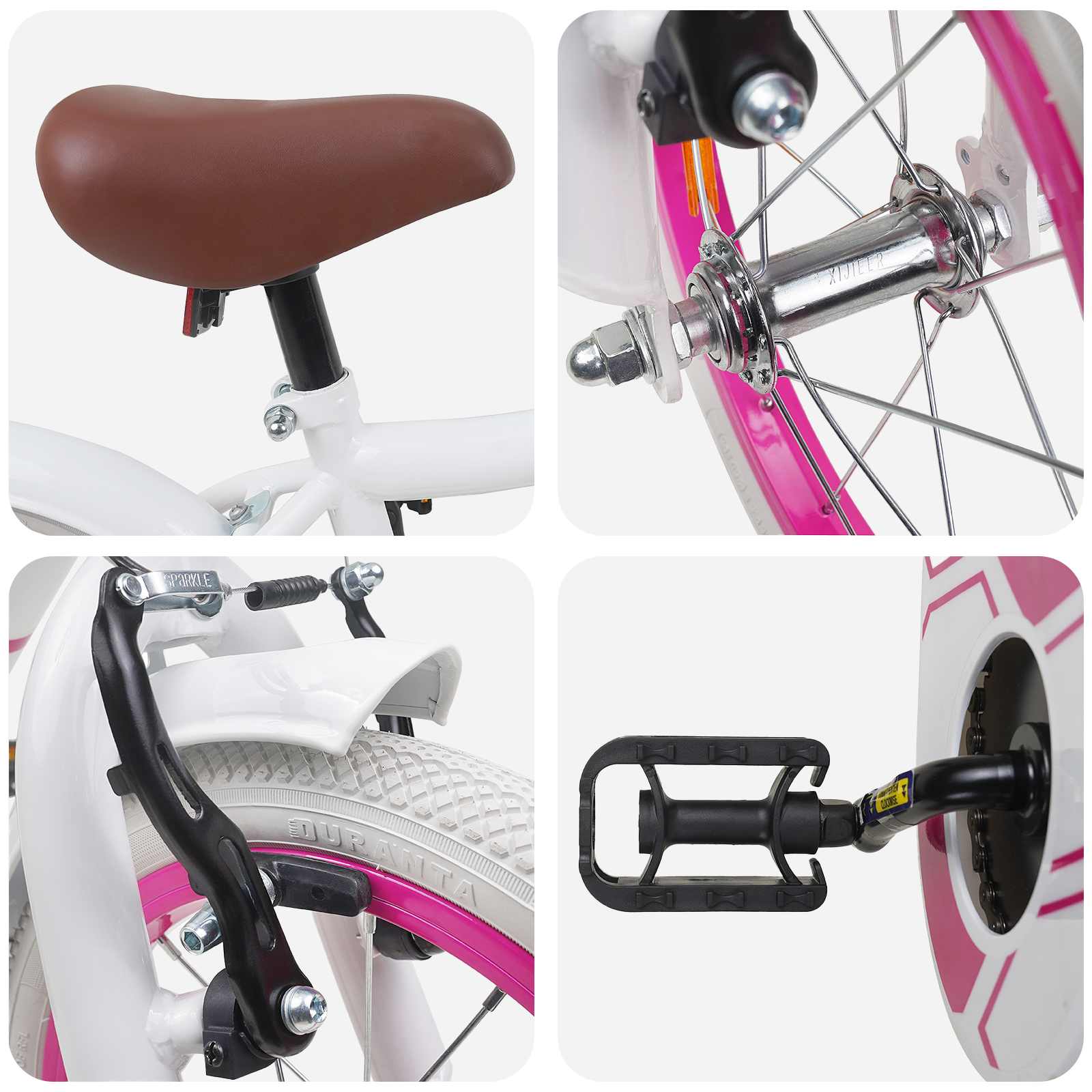 Kinderfahrrad 12 Zoll für 2-4 Jahre alt Rosa