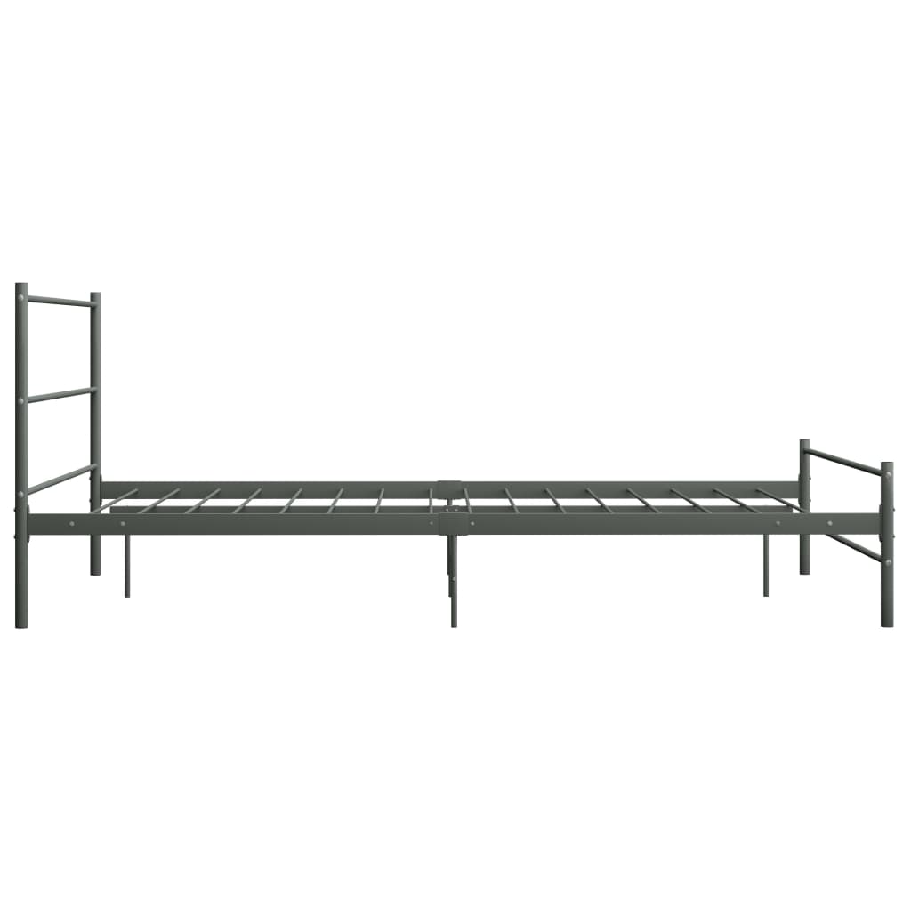 Bettgestell Grau Metall 180×200 cm