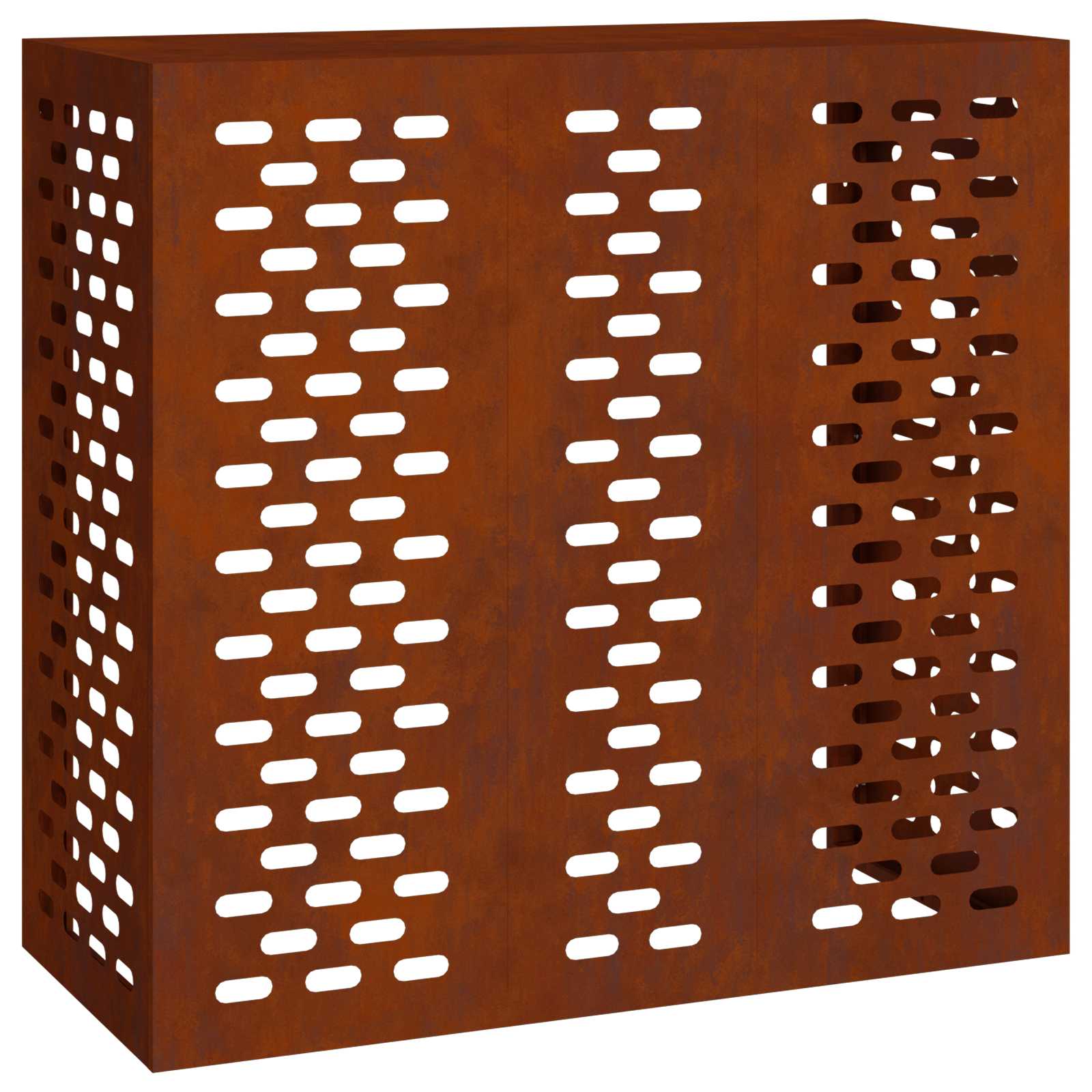 Klimaanlagenabdeckung Schwarz 90 x 40 x 60 cm Stahl