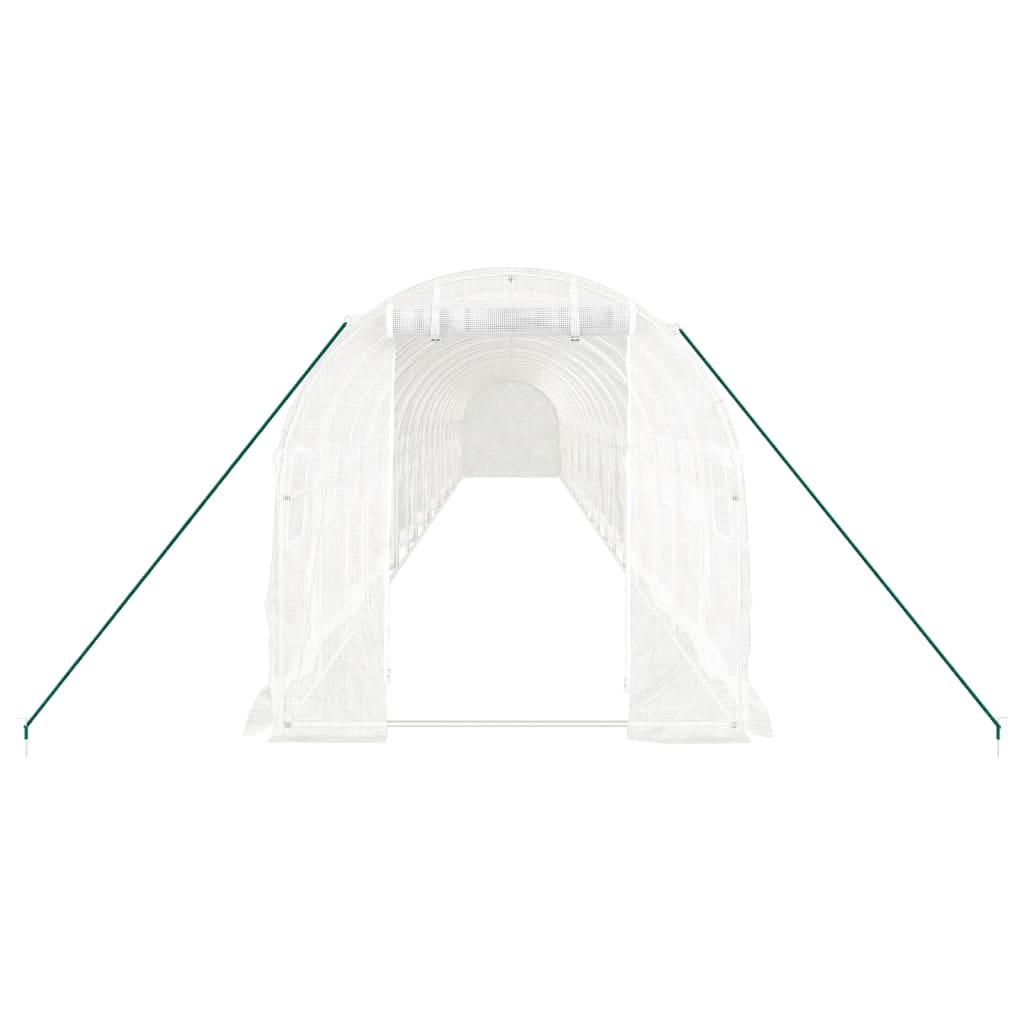 Gewächshaus mit Stahlrahmen Weiß 8 m² 4x2x2 m
