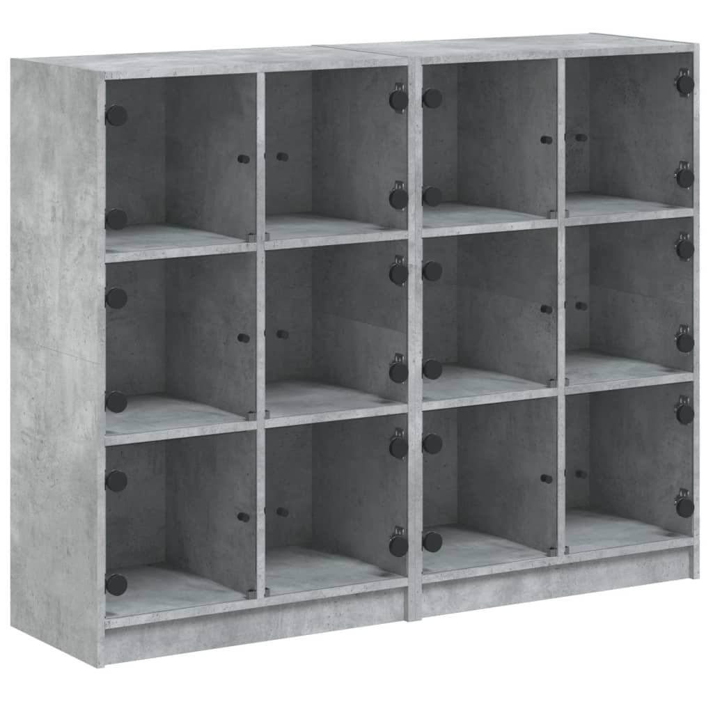Bücherregal mit Türen Weiß 136x37x109 cm Holzwerkstoff