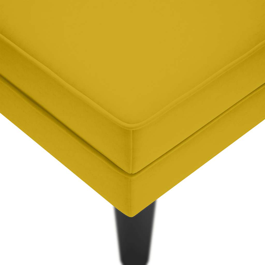 Chaiselongue mit Kissen und Rechter Armlehne Blau Samt