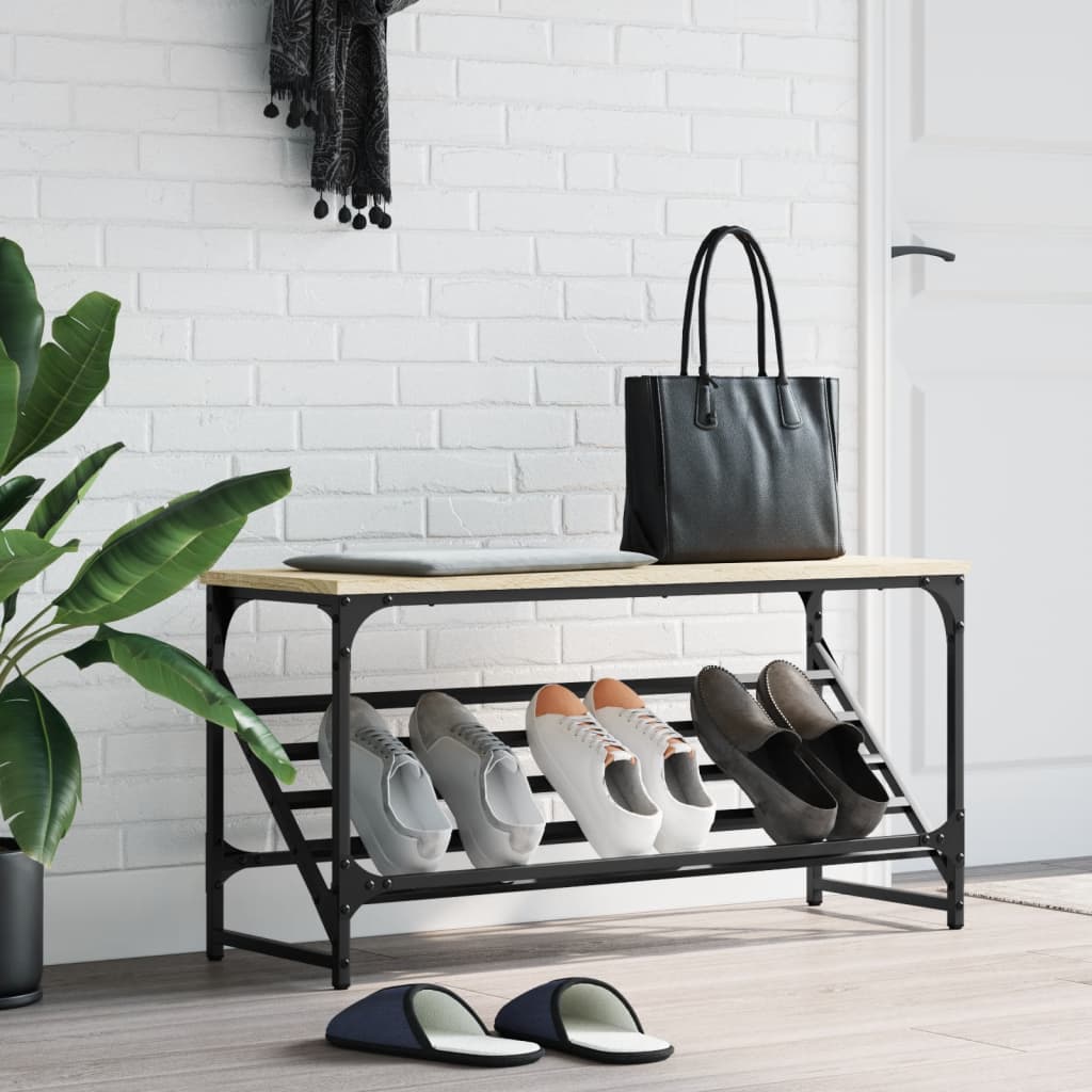 Schuhregal Schwarz 60x30x45 cm Holzwerkstoff