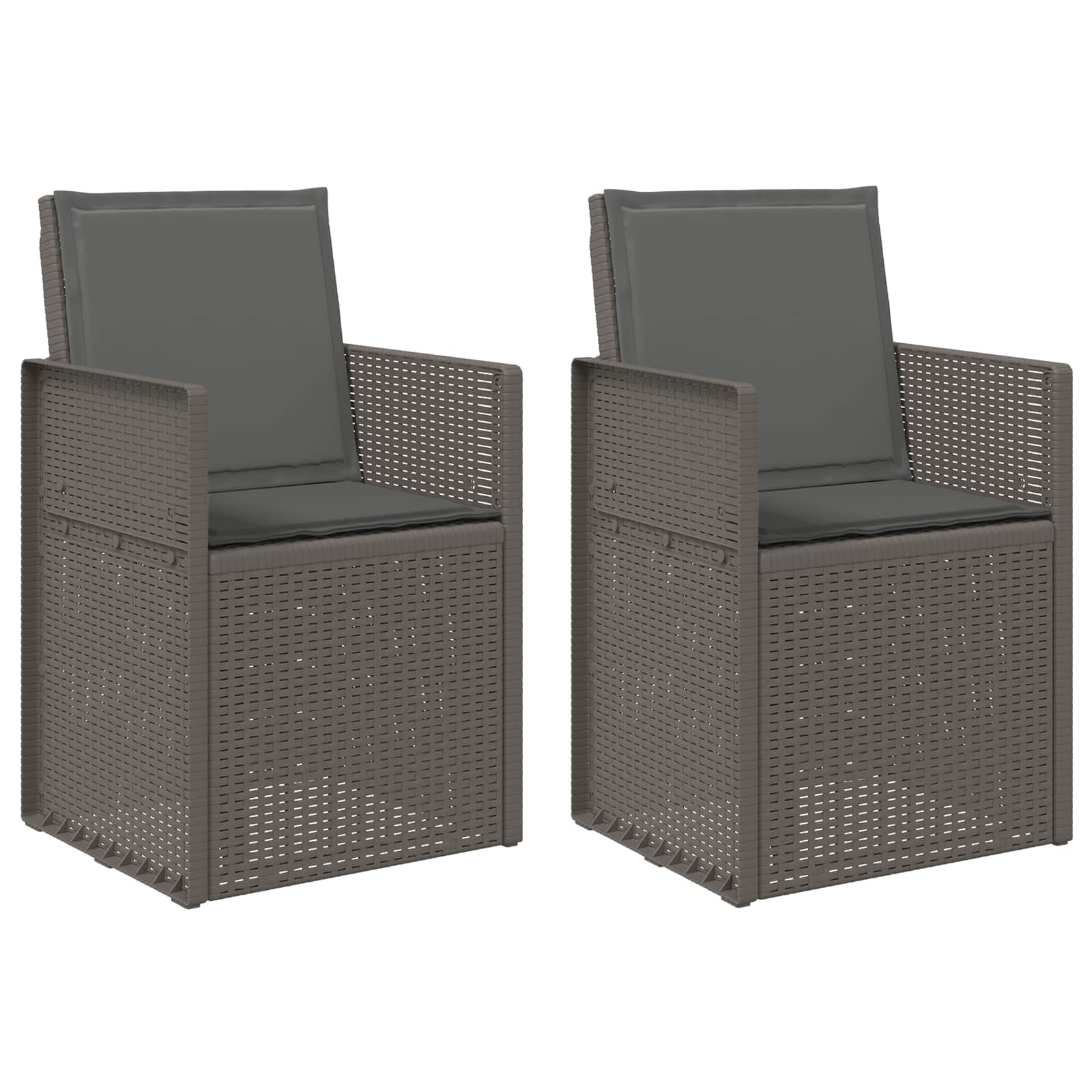 Garten Esszimmerstühle 2 pcs Weiß und Hellgrau PP