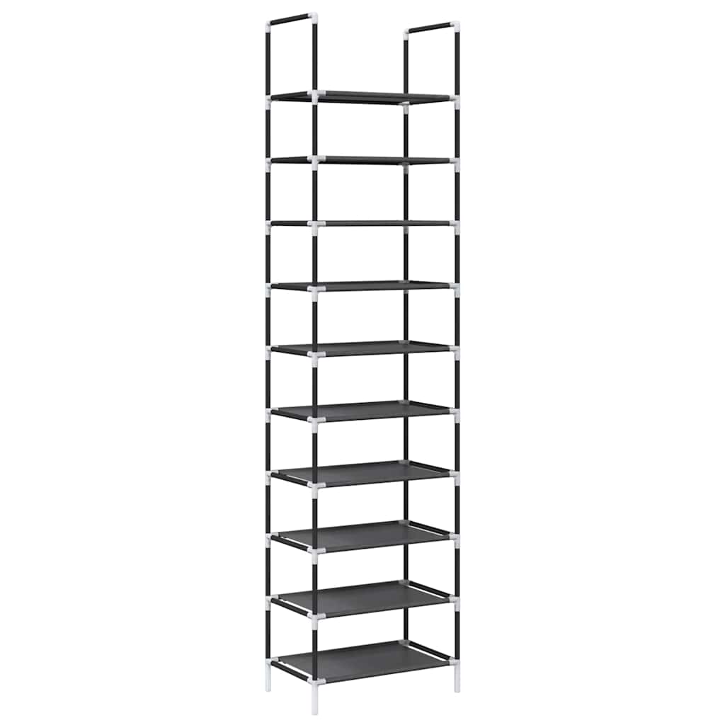 Schuhregal 4 Ebenen Schwarz 44x28x77 cm Vliesstoff
