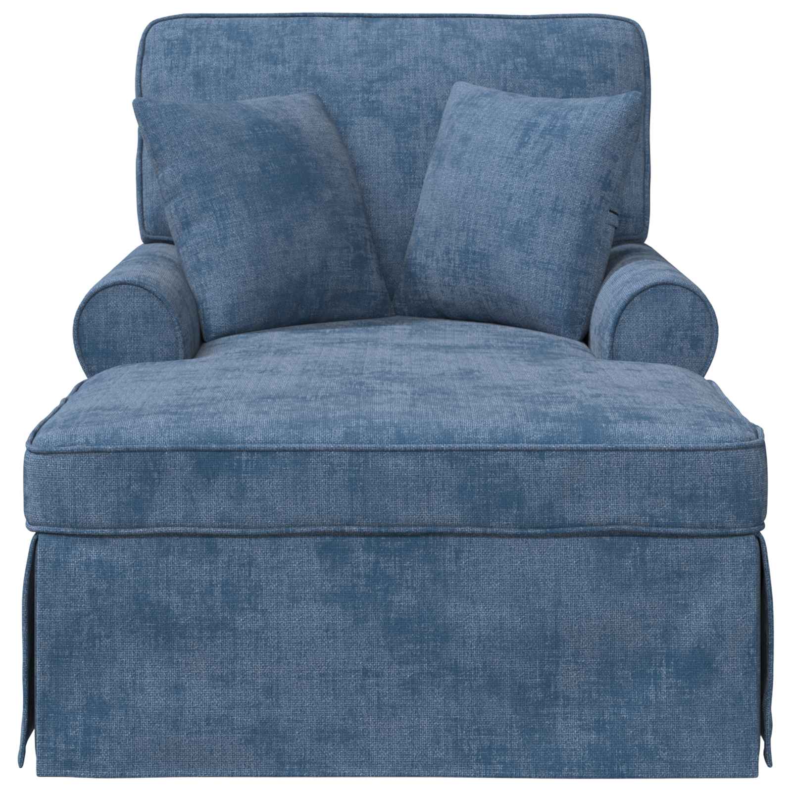 Chaise Lounge mit Rock mit Kissen Creme 157 x 91 x 91 cm ARES