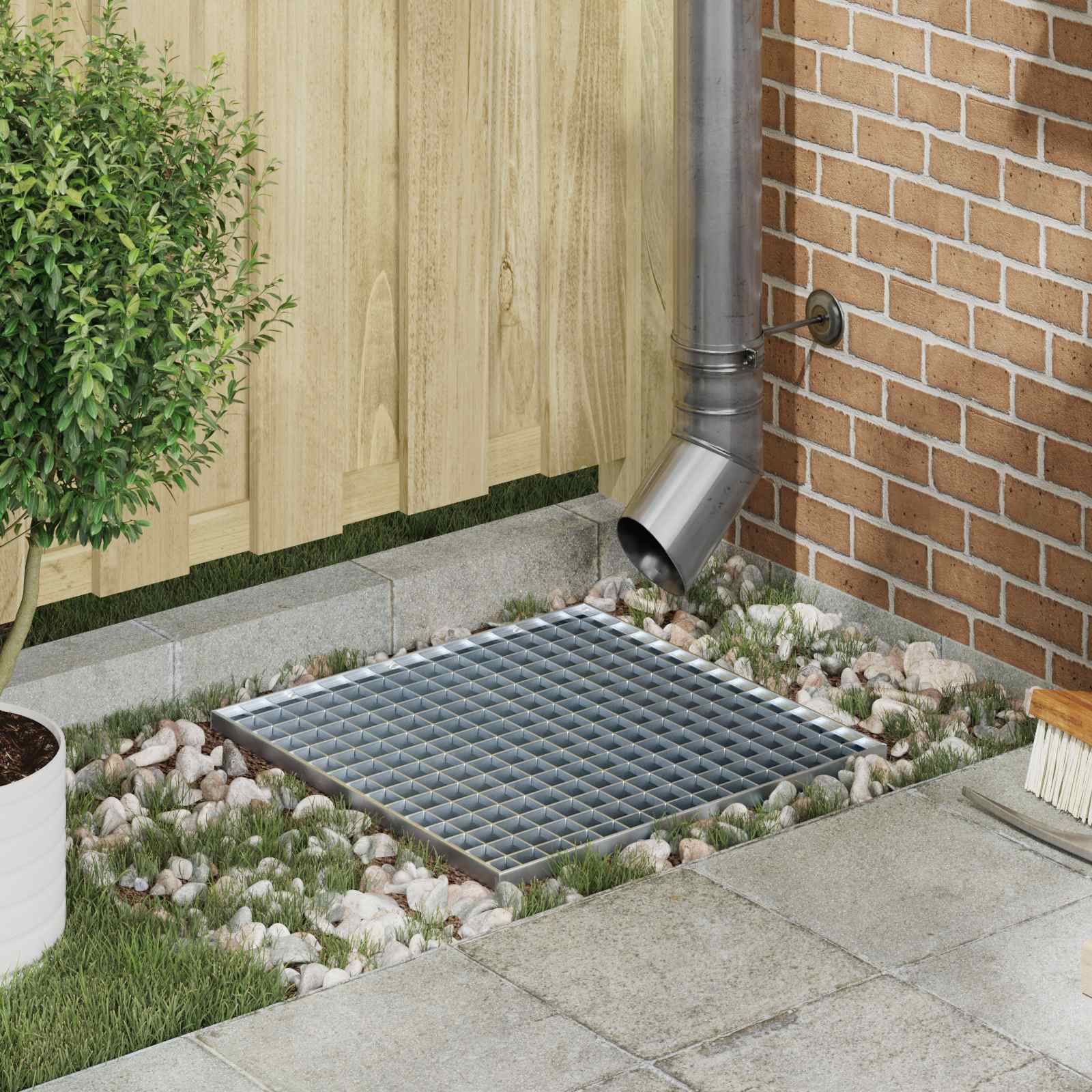 Gitter Silber 50 x 35 x 2 cm Feuerverzinkter Stahl