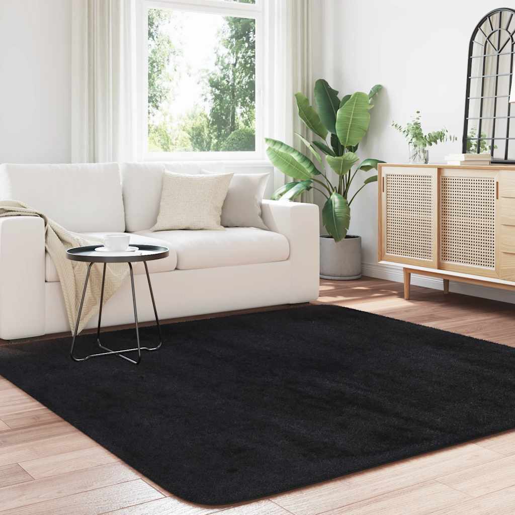 Teppich Shaggy Hochflor NAVARRA Beige 60x100 cm Polyester