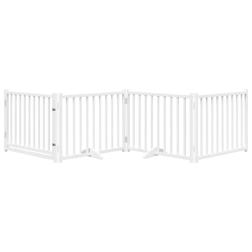 3-tlg. Hundetor Faltbar 150 cm Massivholz Tanne