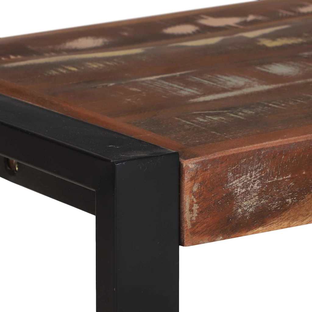 Bank Mehrfarbig 60x35x45 cm Massivholz Altholz