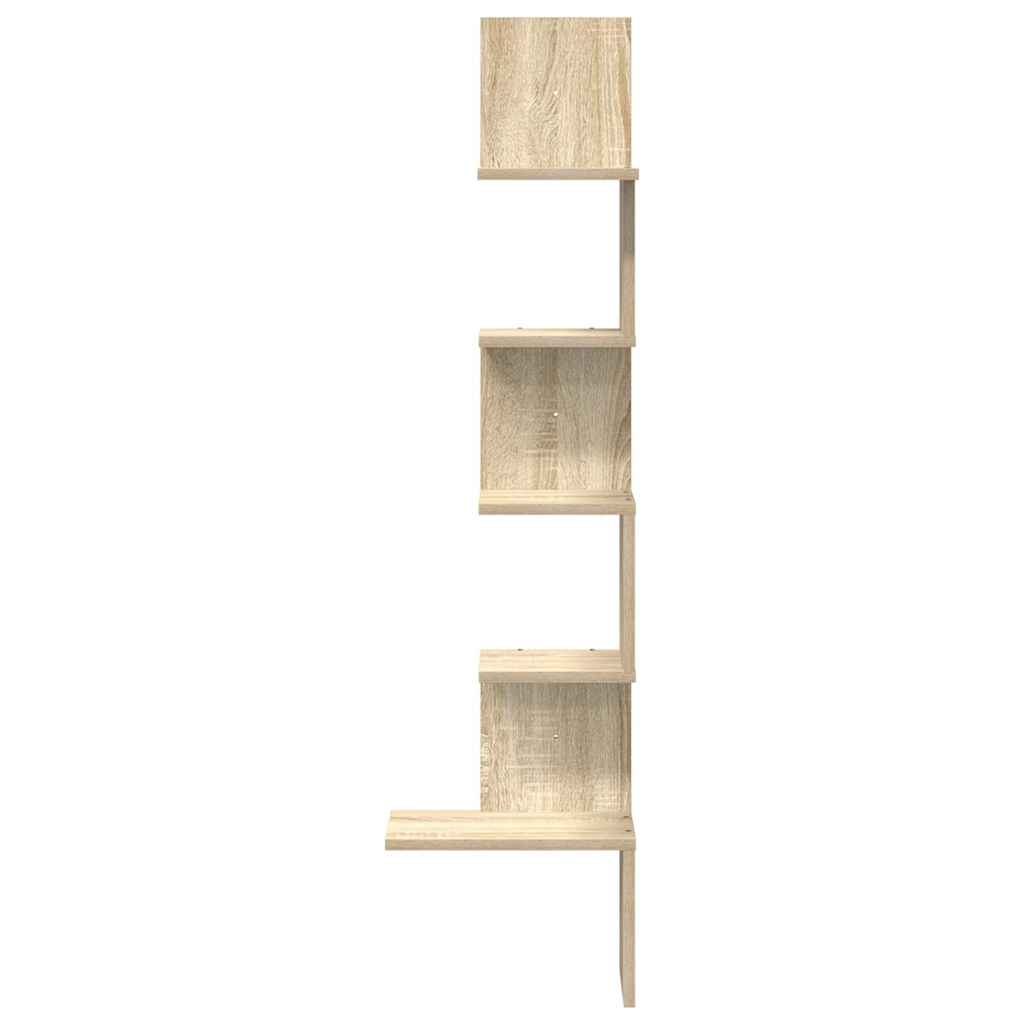 Wand-Eckregal Weiß 20x20x127,5 cm Holzwerkstoff