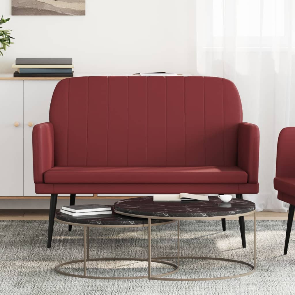 Sitzbank Grau 107x80x81 cm Kunstleder