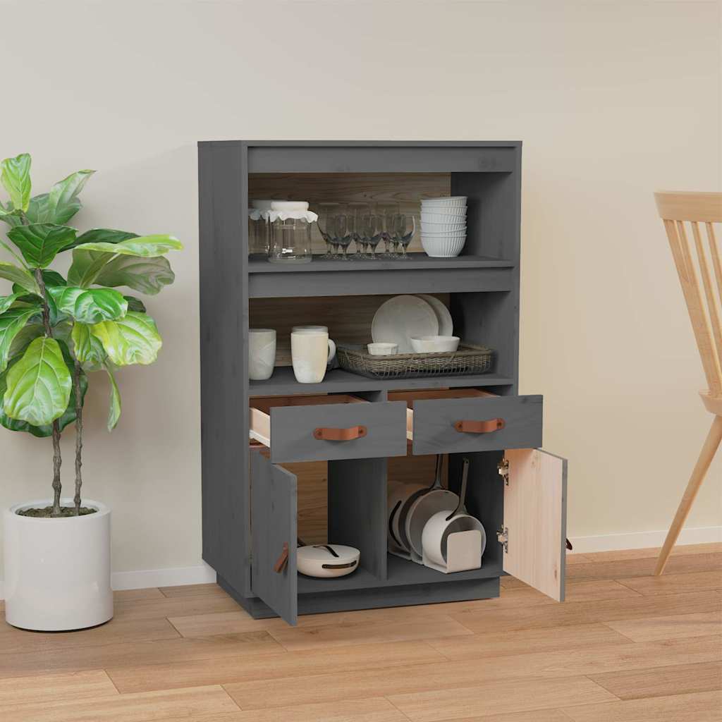 Highboard 67x40x108,5 cm Massivholz Kiefer