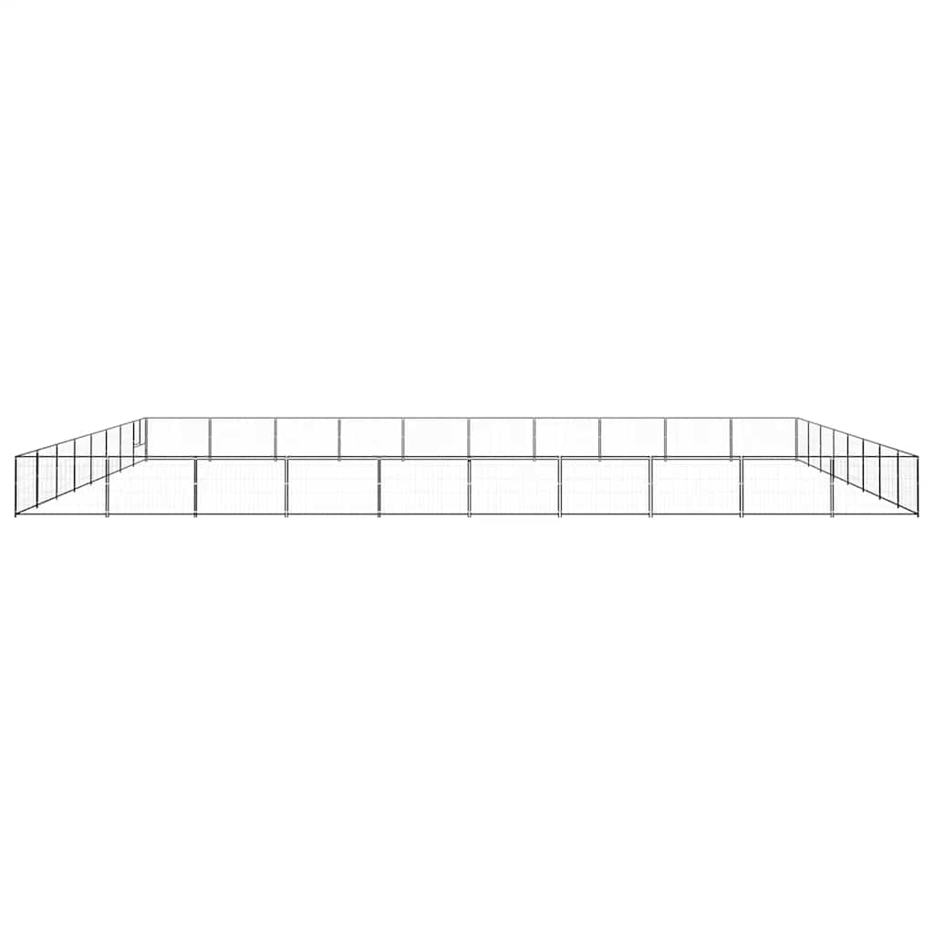 Hundezwinger Schwarz 4 m² Stahl