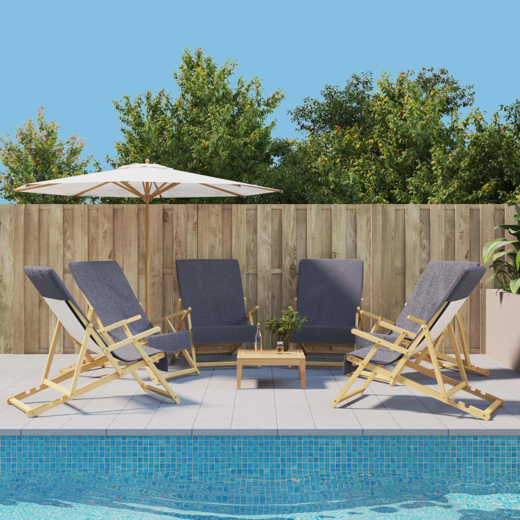 Strandtücher 4 Stk. Weiß 60x135 cm Stoff 400 GSM