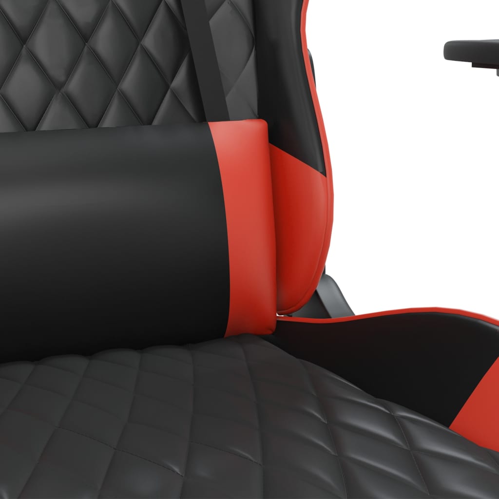 Gaming-Stuhl mit Massagefunktion Schwarz und Blau Kunstleder