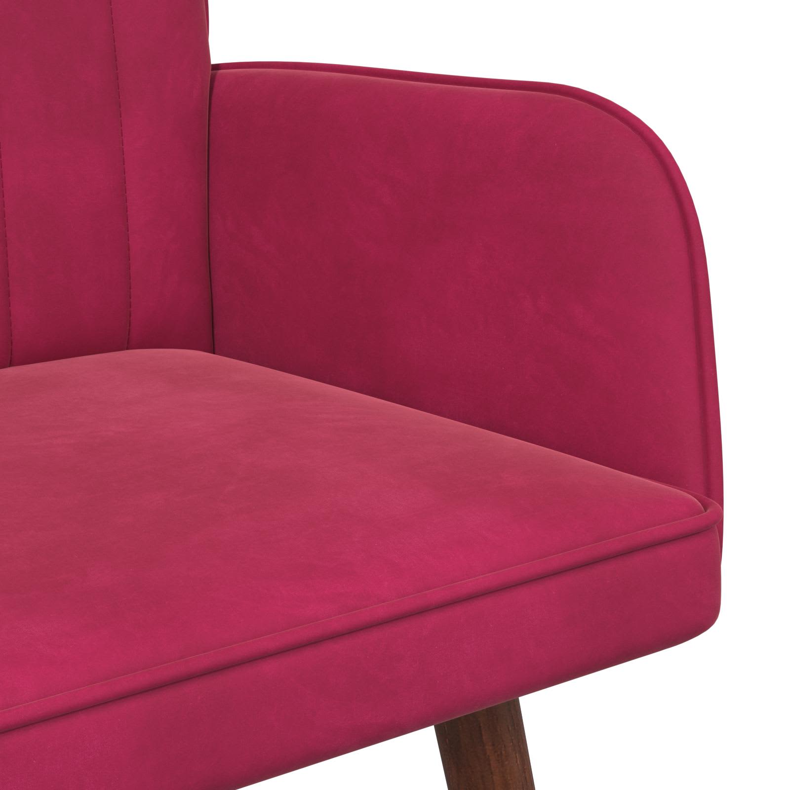 2-Sitzer Sofa Hellgrau 115 x 61 x 87 cm Samt (V)