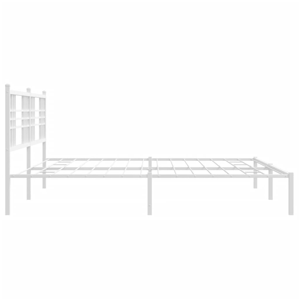 Bettgestell mit Kopf- und Fußteil Metall Schwarz 90x200 cm