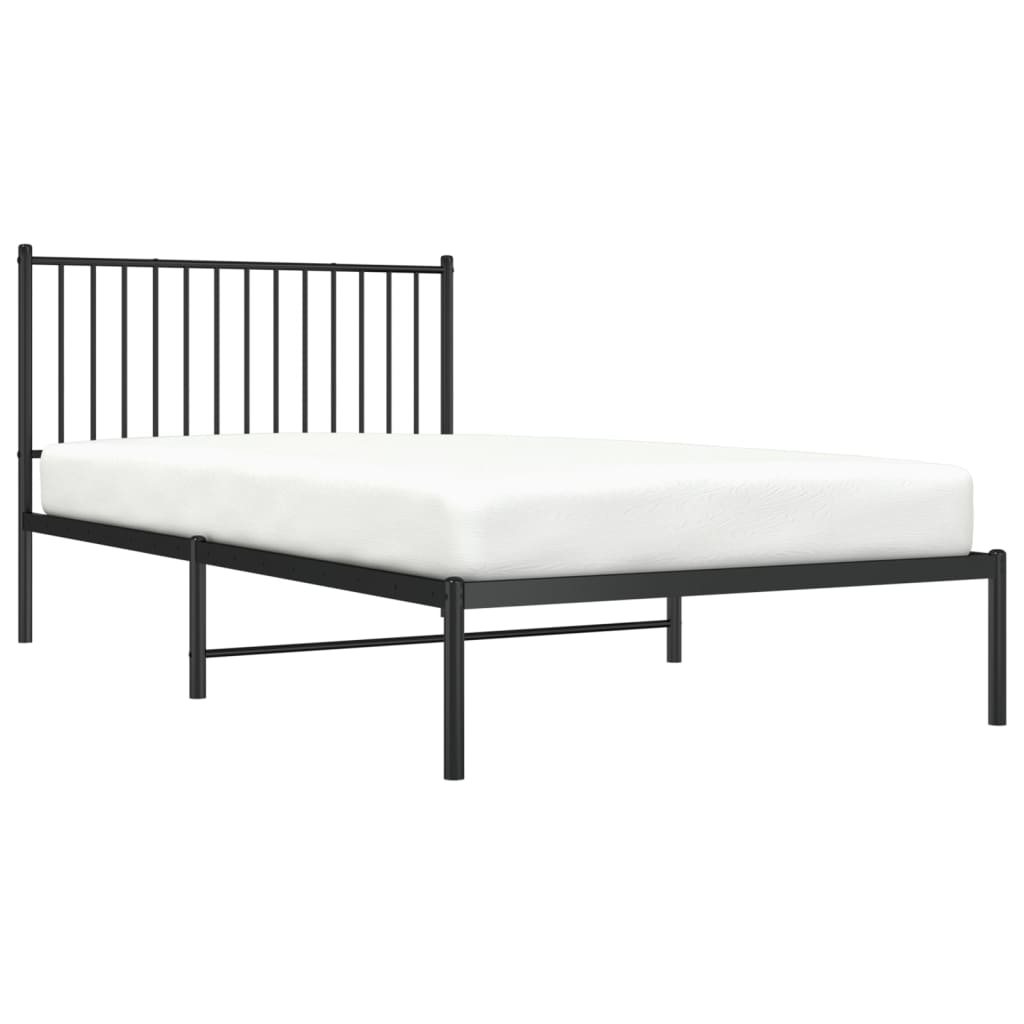 Bettgestell Metall Schwarz 75x190 cm