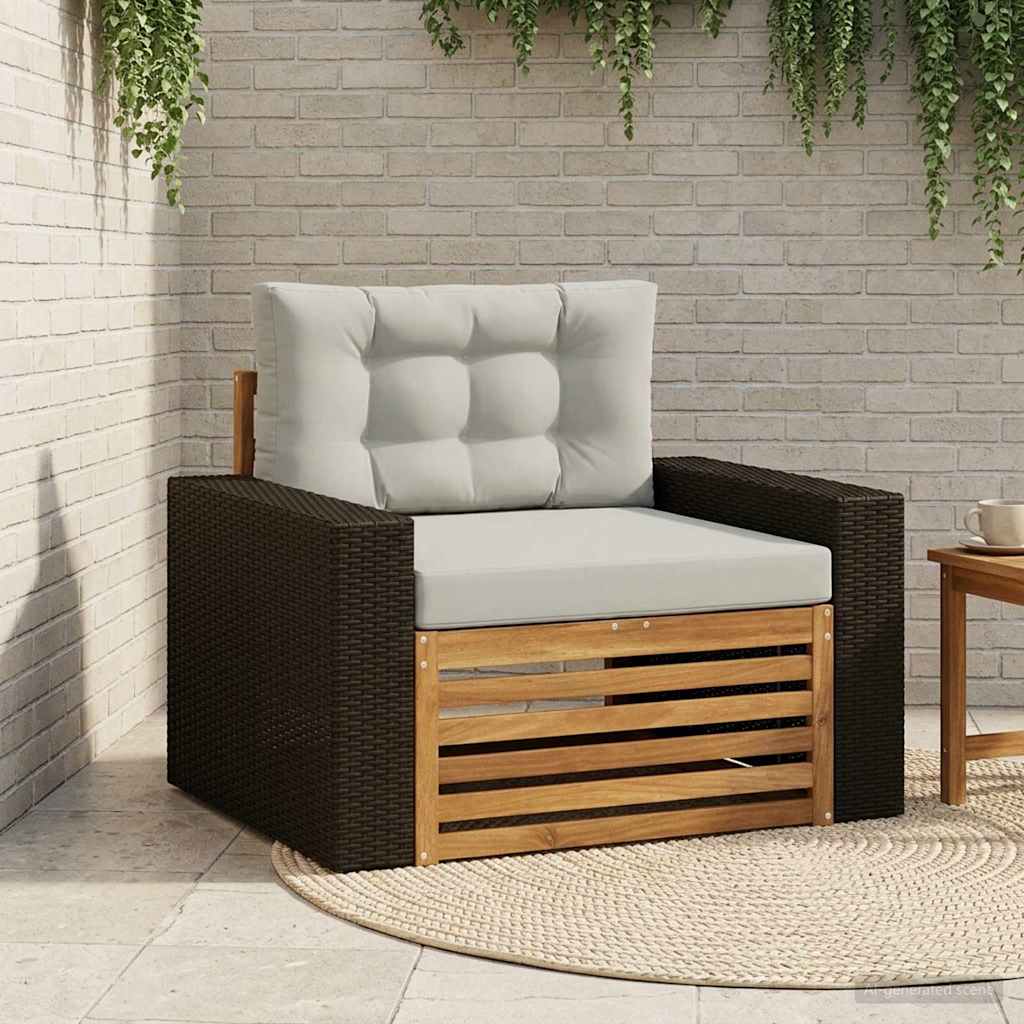 2 Stück Outdoor-Sofa Natur