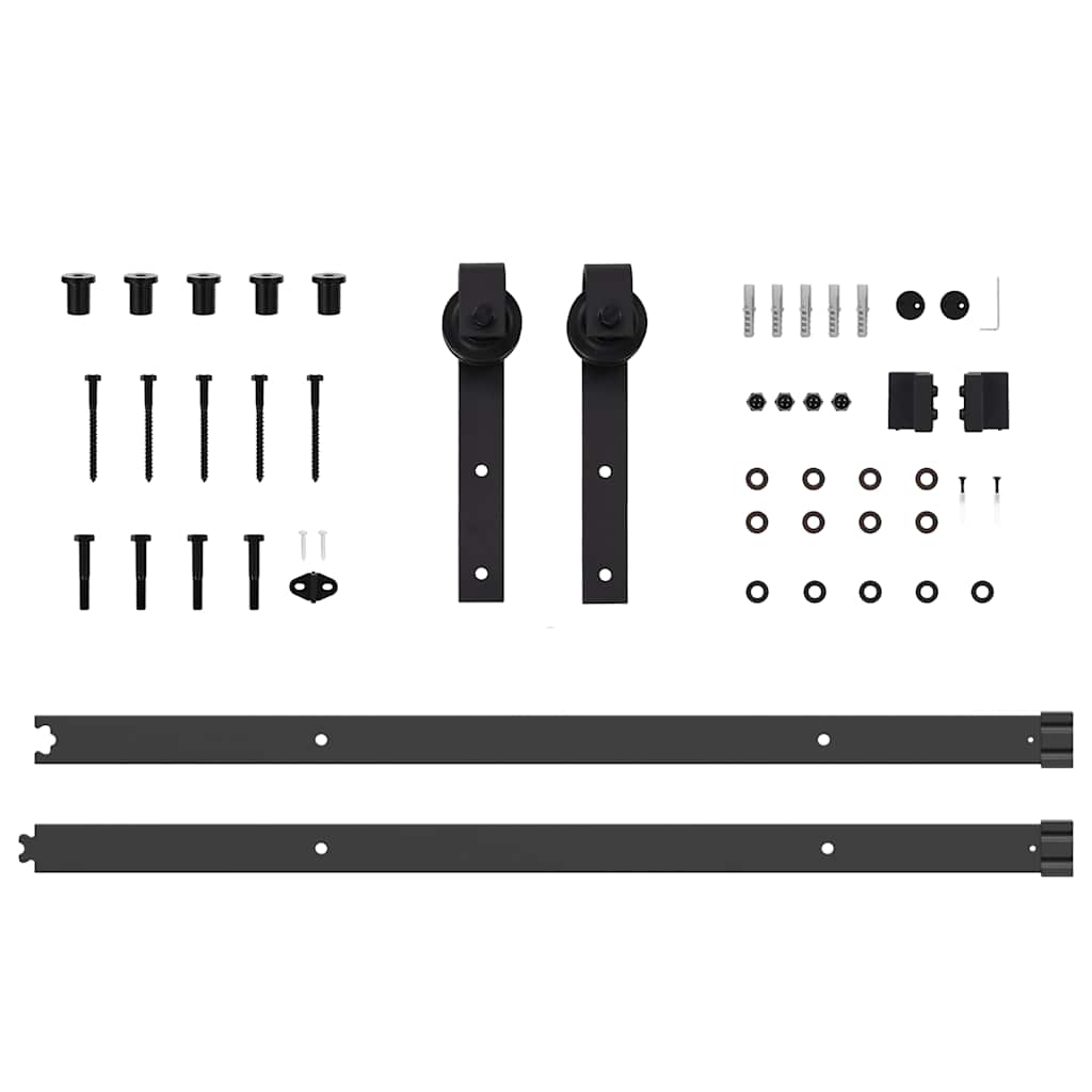 Schiebetürbeschlag-Set SKIEN 183 cm Stahl Schwarz