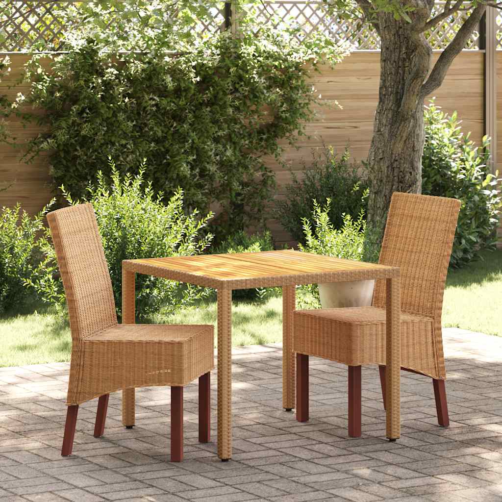 Esszimmerstühle 2 Stk. Braun Natürliches Rattan