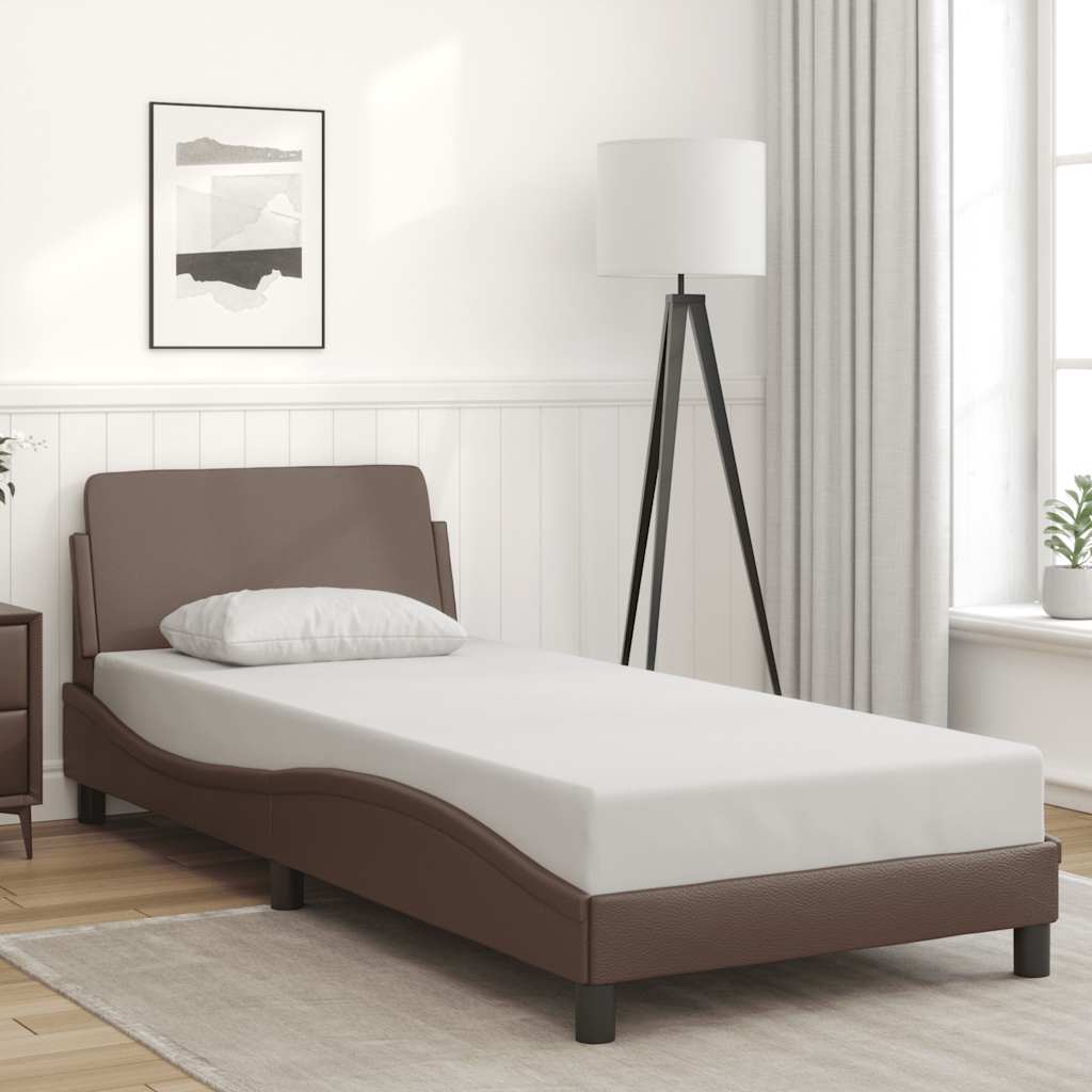 Bettgestell "Dover" Schwarz 80x200 cm Kunstleder