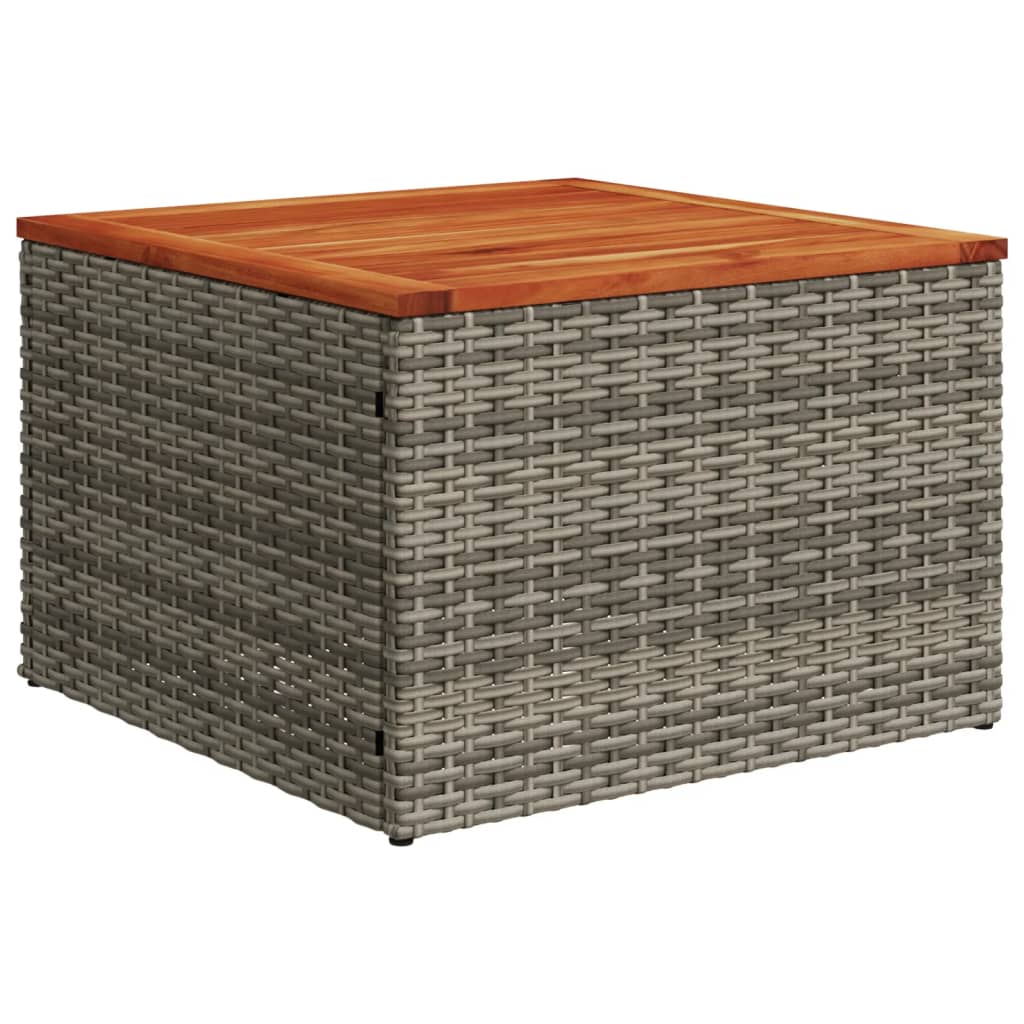 10-teiliges Gartensofa-Set mit Kissen, schwarzes Polyrattan