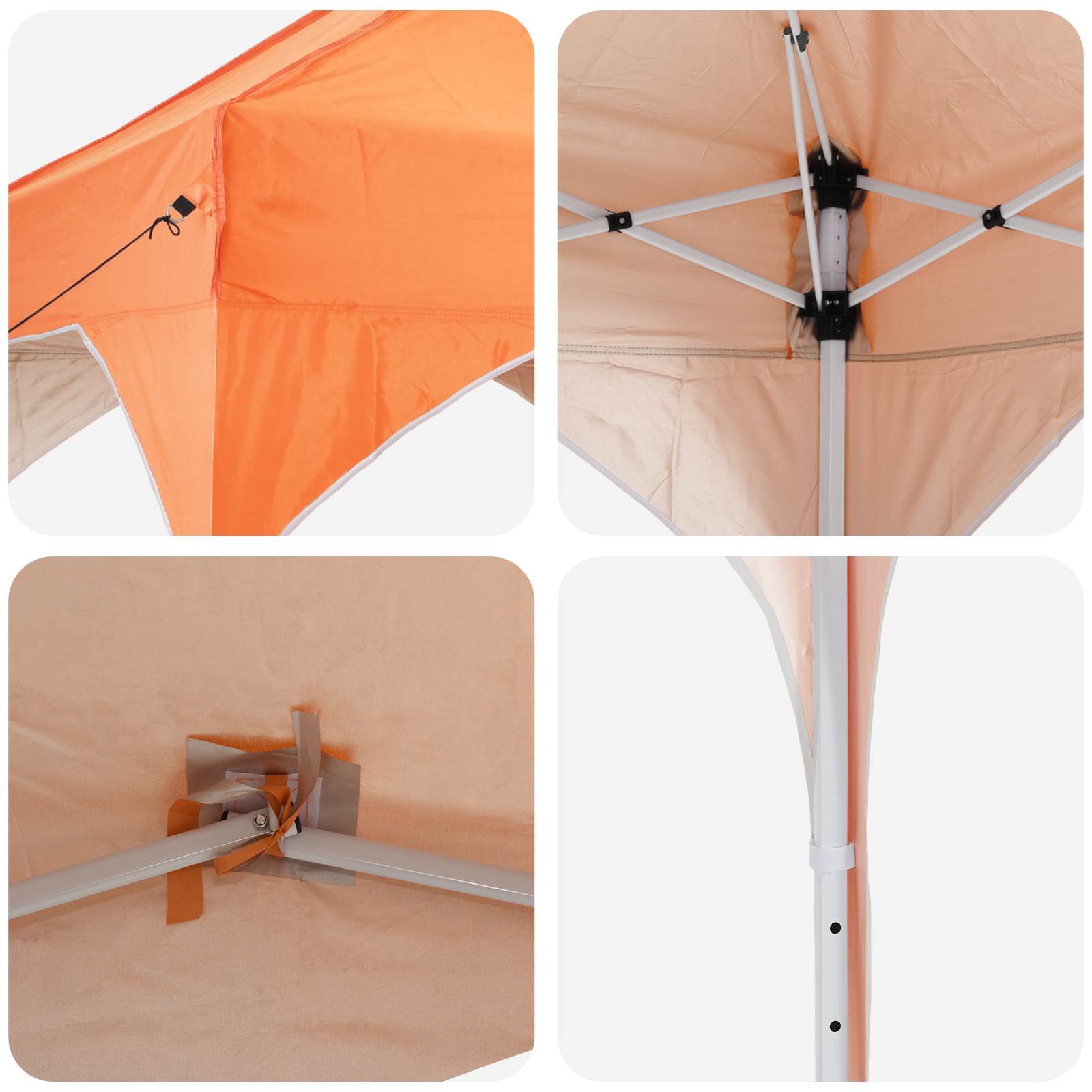 Pop-up Partyzelt 575 x 288 x 245 cm Creme Oxford-Stoff