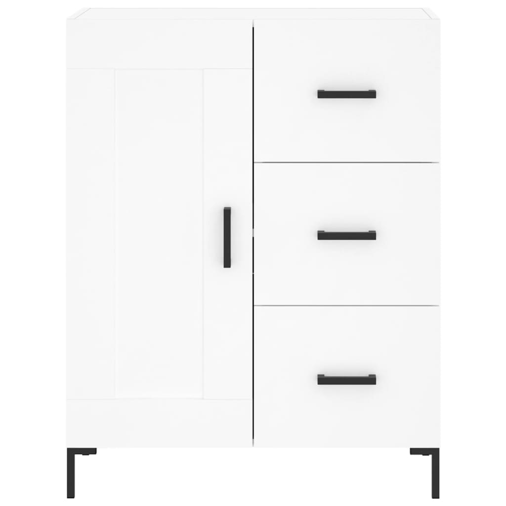 Highboard Hochglanz-Weiß 69,5x34x180 cm Holzwerkstoff