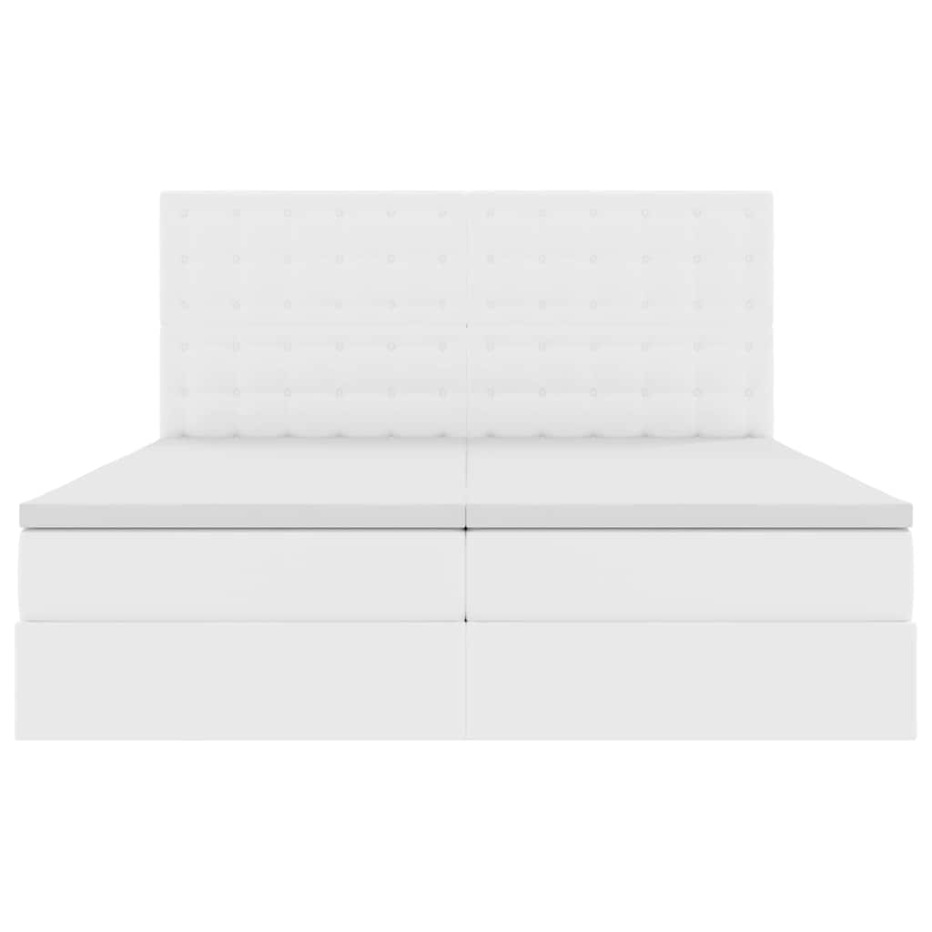 Bett mit Stauraum und LED Schwarz 180 x 200 cm Kunstleder