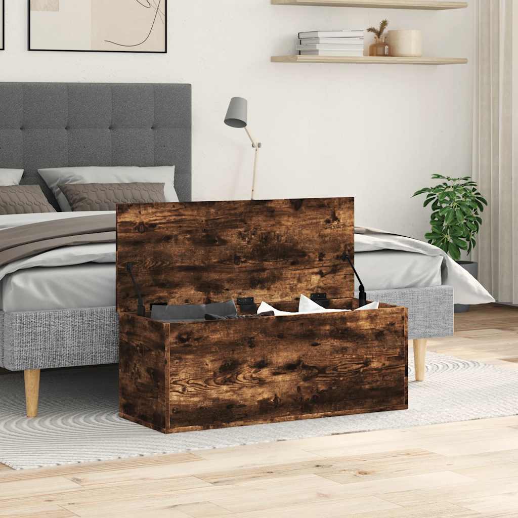 Aufbewahrungstruhe Weiß 84x42x46 cm Holzwerkstoff