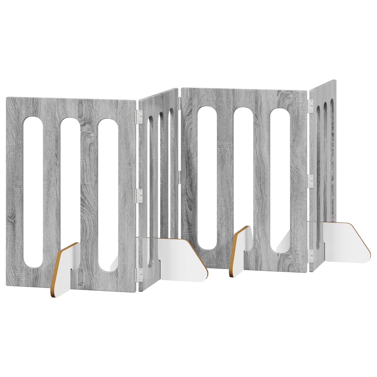 Faltbarer Haustierzaun 2 pcs Weiß 100,5 x 38 x 70 cm