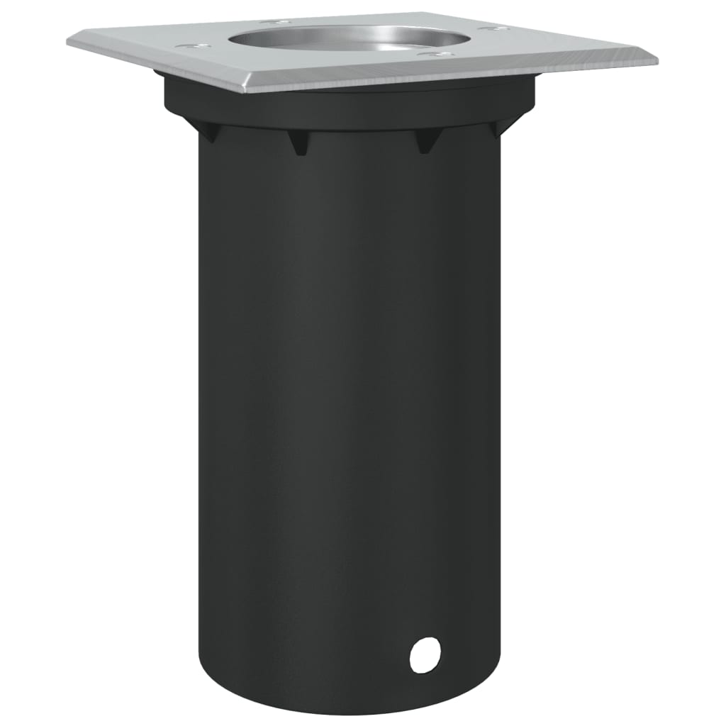 Bodeneinbauleuchte Rund Schwarz 10,5x10,5 cm Aludruckguss