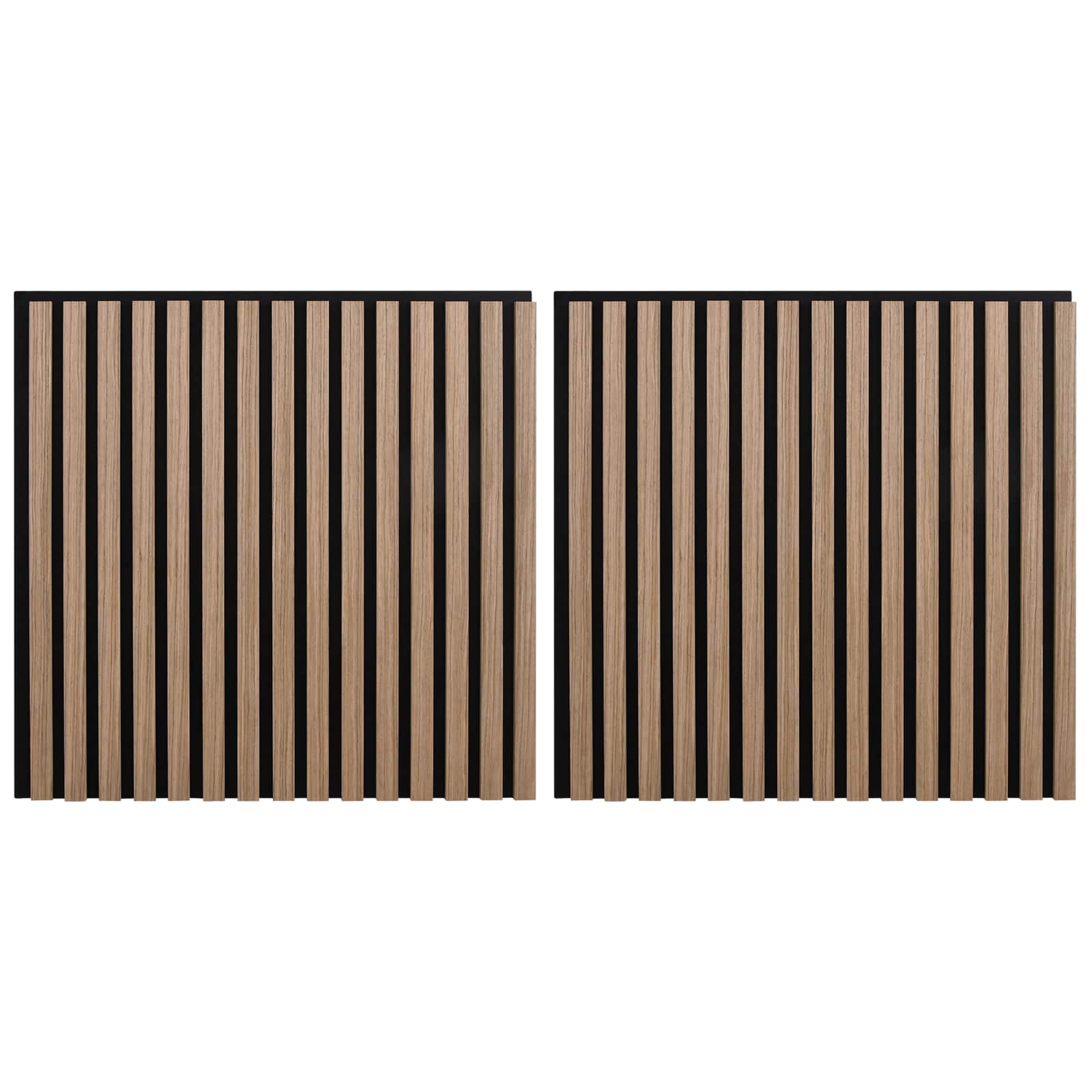 Wandpaneele 2 pcs Natur 60,5 x 60 cm