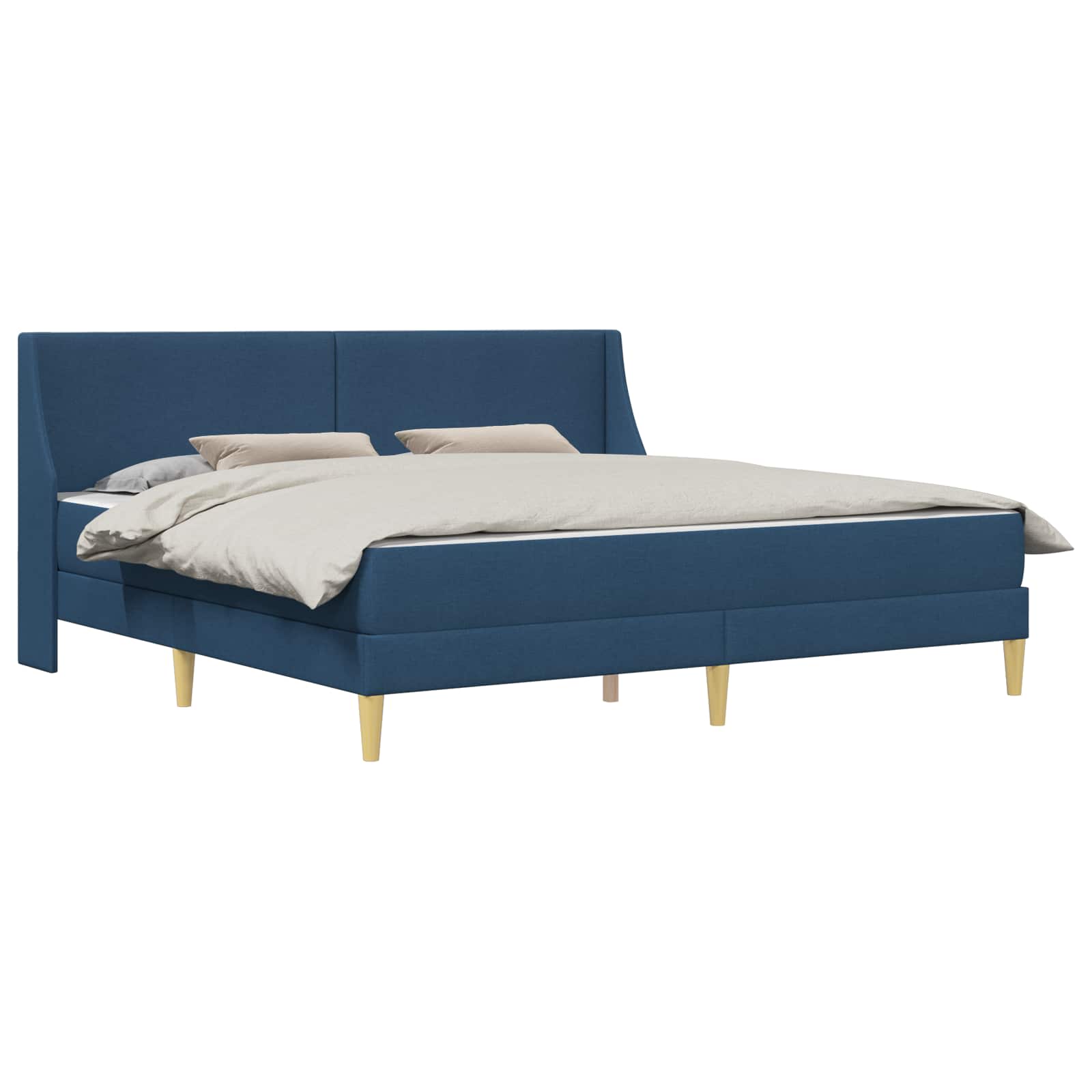 Bettgestell mit Matratze Hellgrau 80x 200 cm Polyester