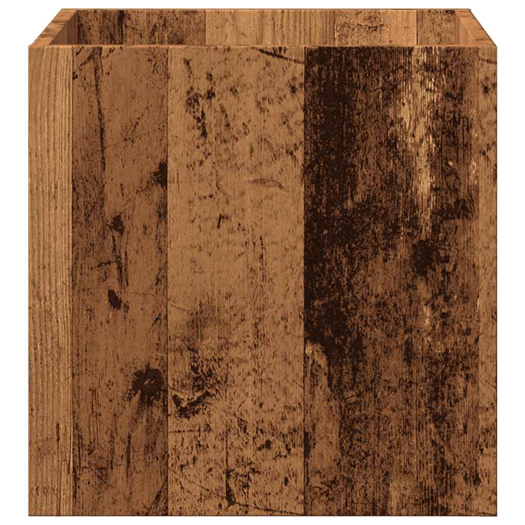 Pflanzgefäß Weiß 40x40x40 cm Holzwerkstoff