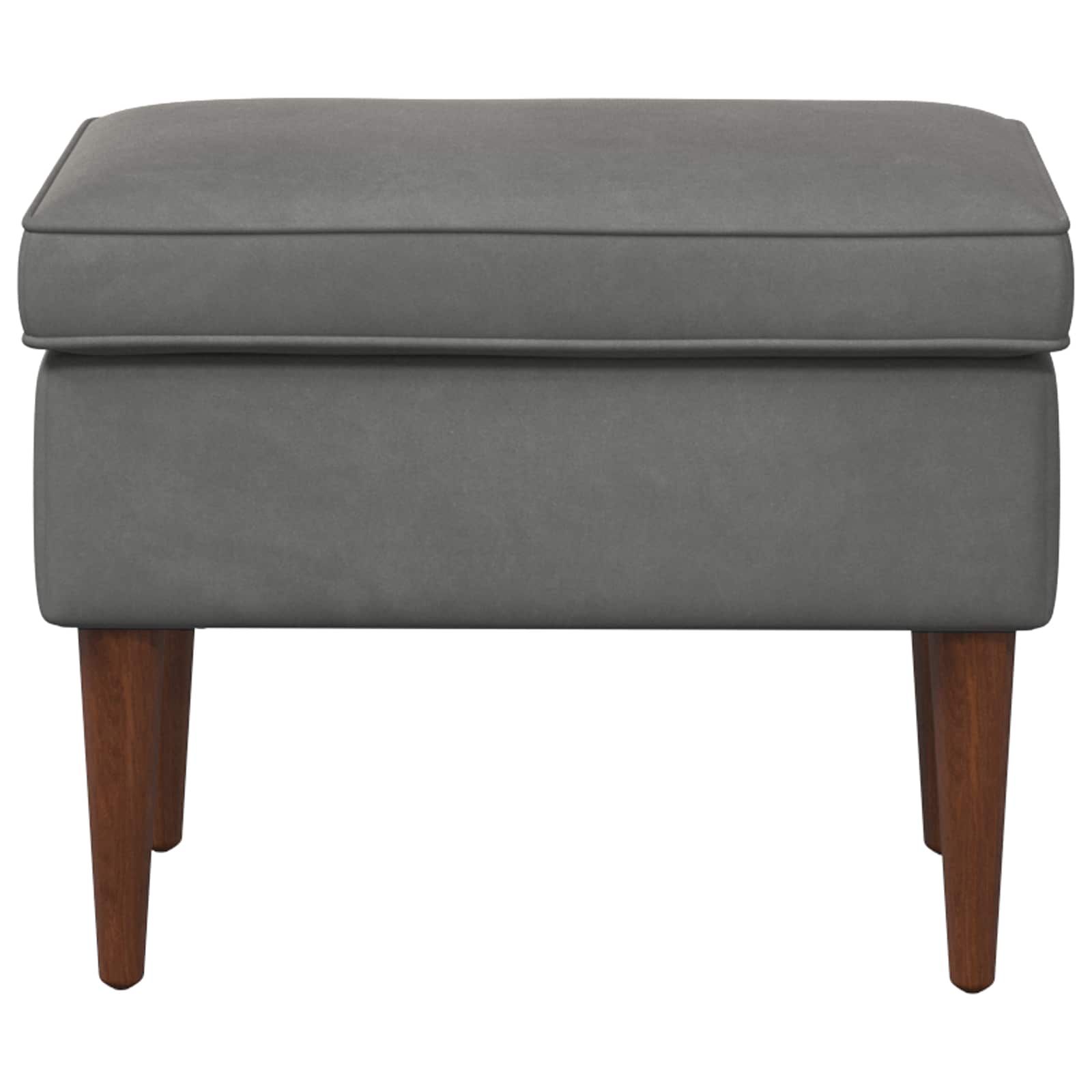 Hocker Hellgrau 55 x 35 x 41 cm Samt