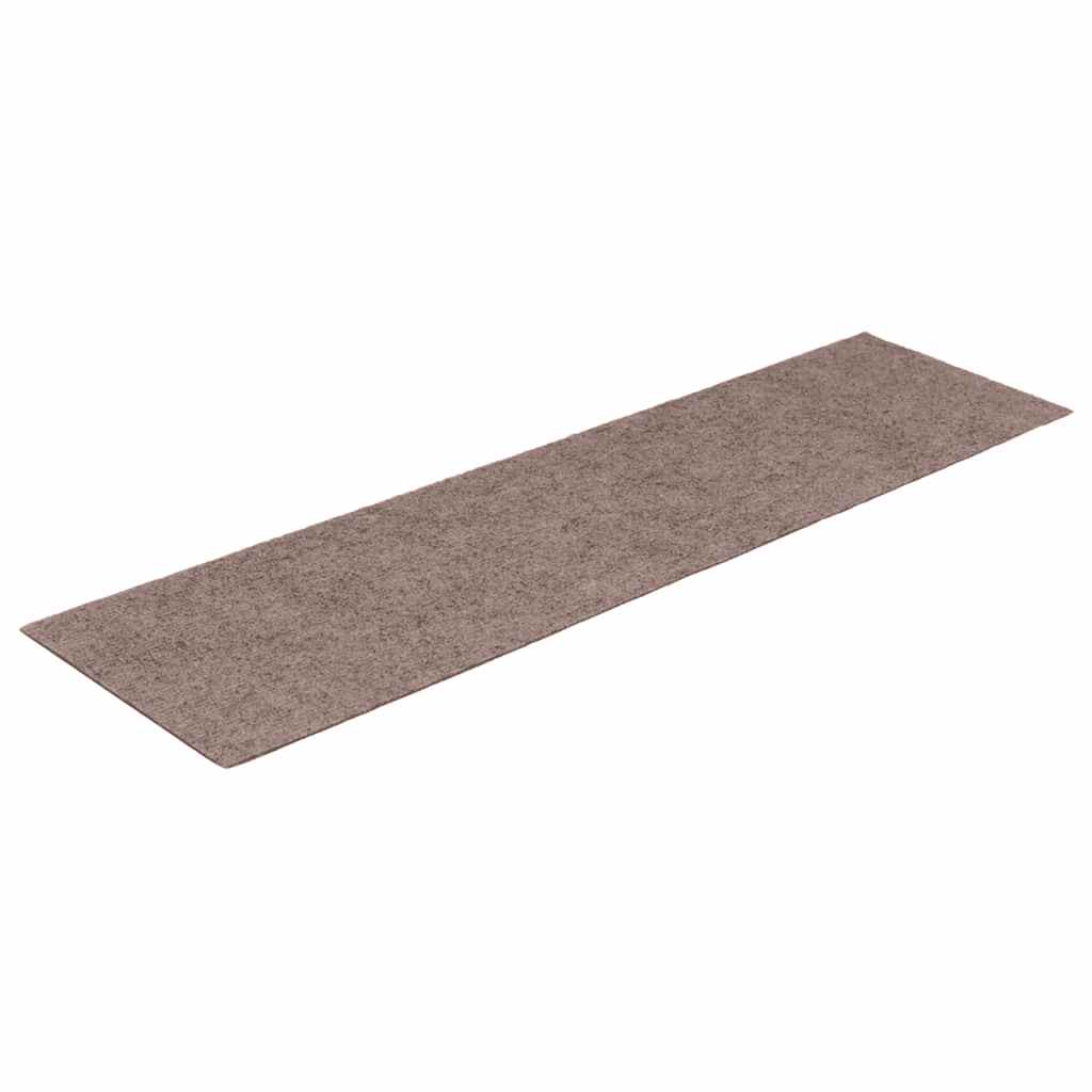 Stufenmatten Selbstklebend 15 Stk. 60x25 cm Hellbraun Rechteckig