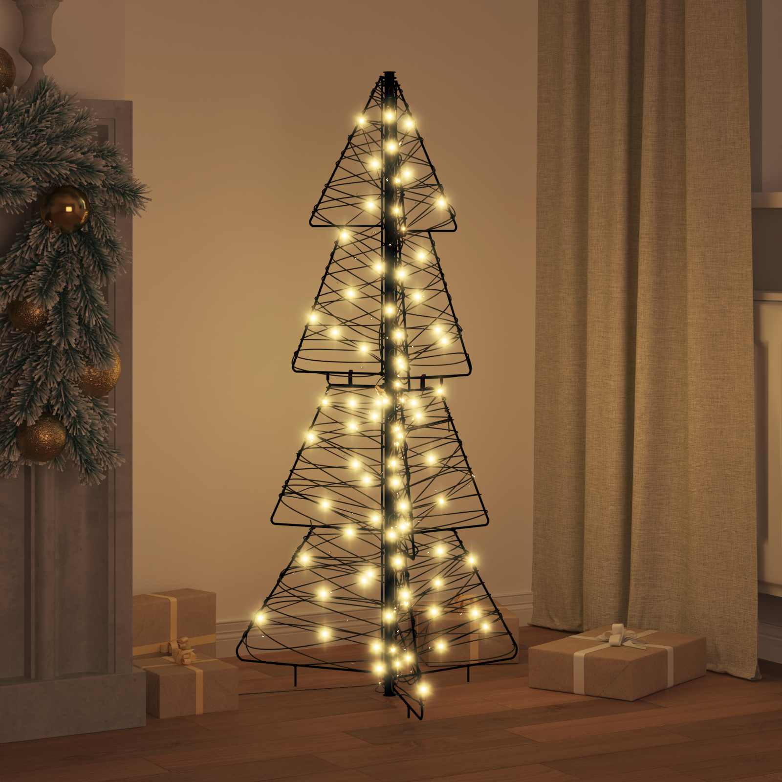 Weihnachtsbaum mit 100 LEDs Warmes Weiß 120 cm PET