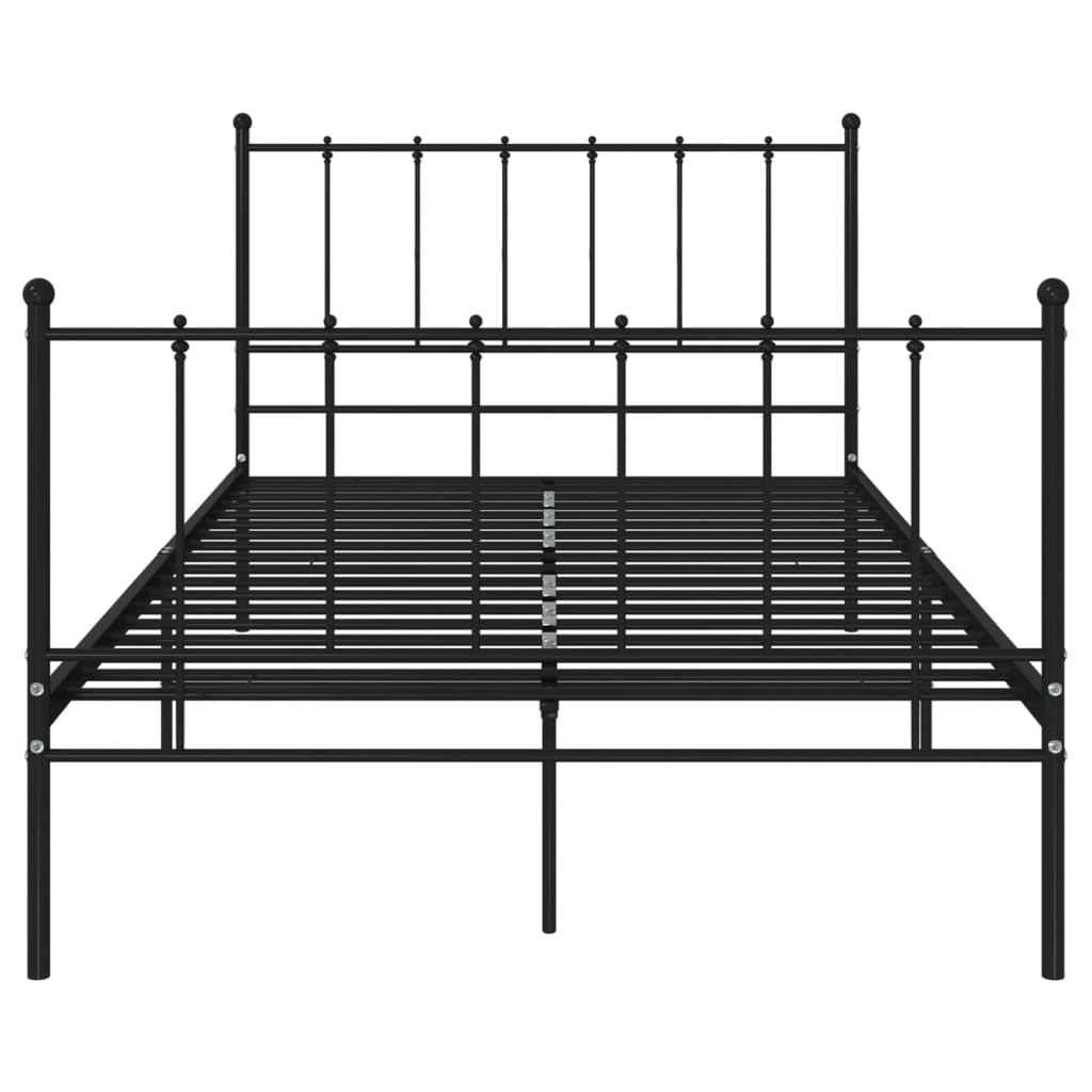 Bett Schwarz Metall 120x200 cm