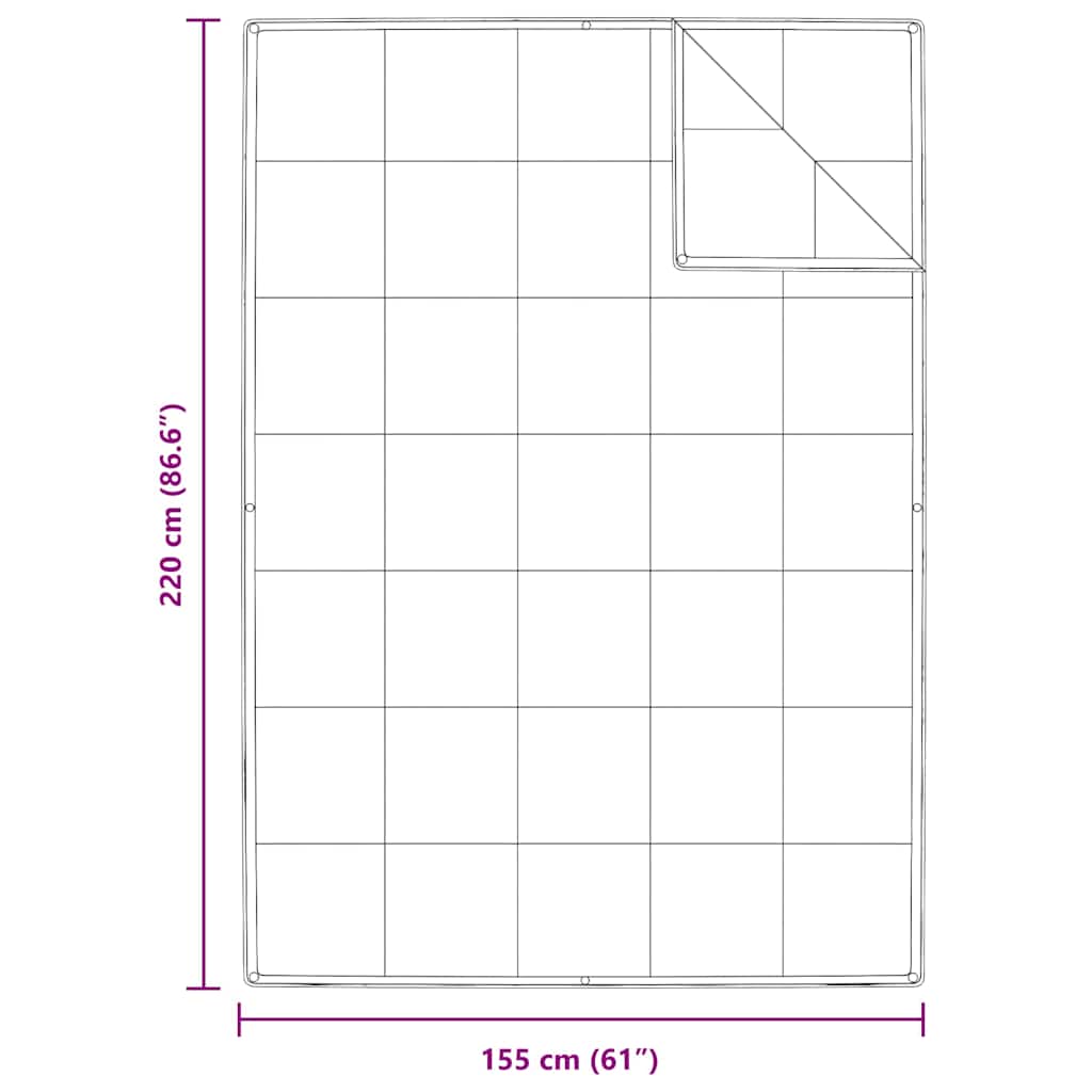 2-in-1 Bettdecke Weiß 135 x 200 cm Feder